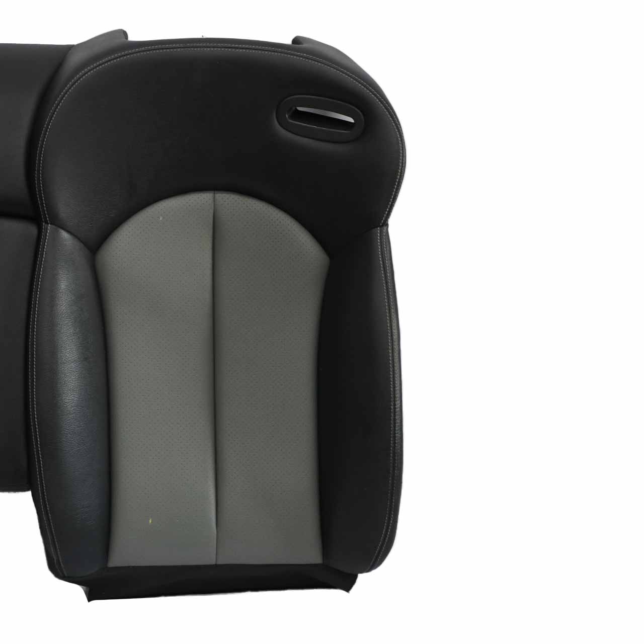 Mercedes A209 Cabrio Rear Seat Backrest Back Rest Covering Black Grey Leather