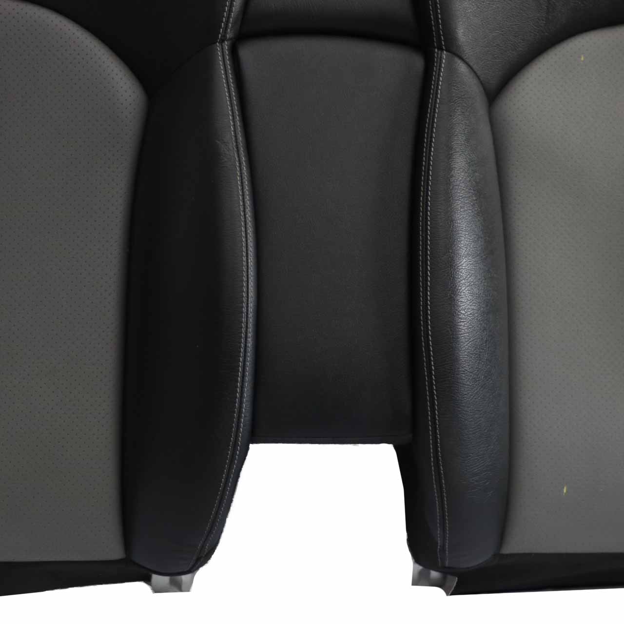 Mercedes A209 Cabrio Rear Seat Backrest Back Rest Covering Black Grey Leather