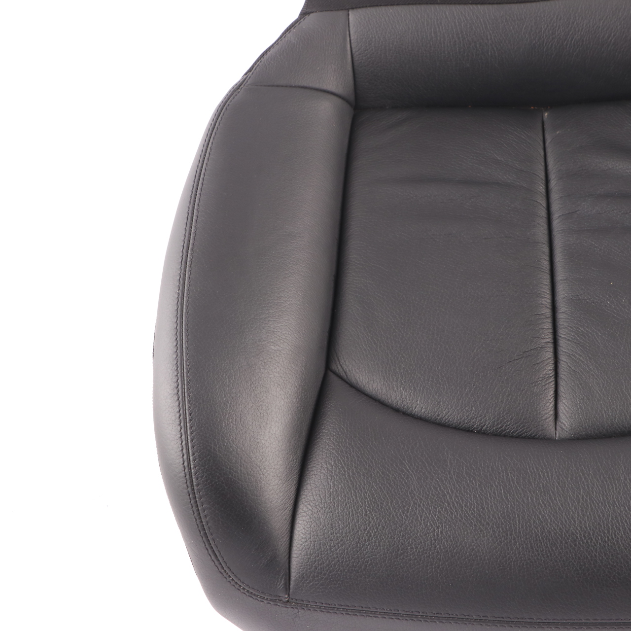 Mercedes A209 Seat Cover Rear Right O/S Cushion Covering Black Leather Nappa