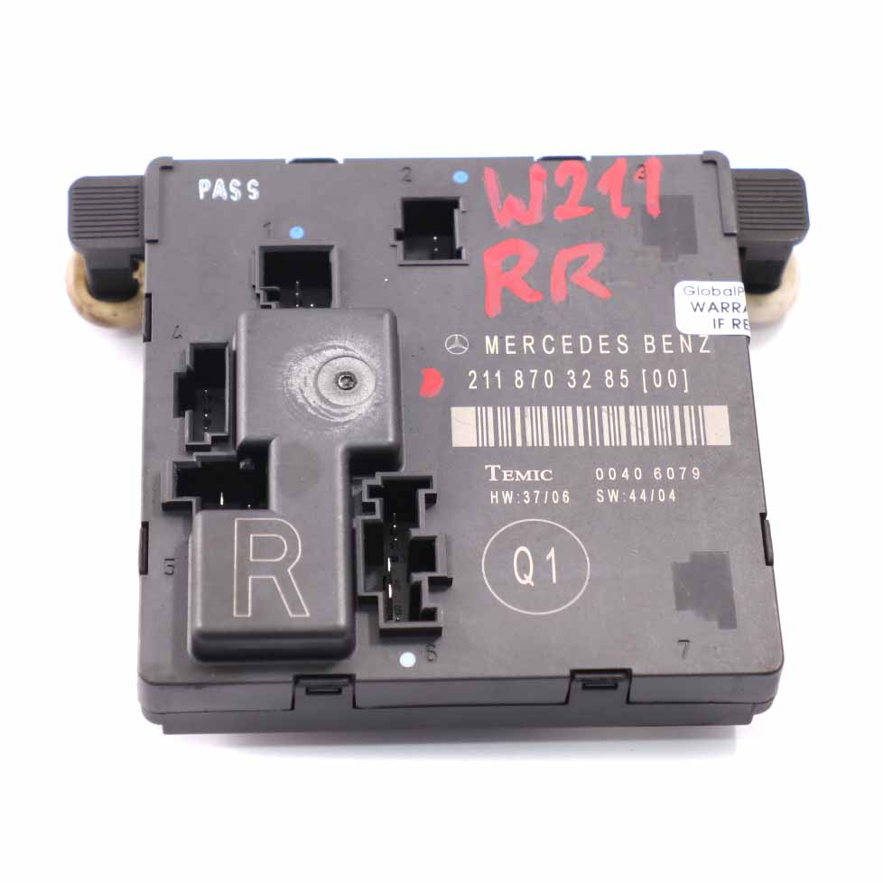 Mercedes W211 Door Module Rear Right O/S Control Unit ECU A2118703285