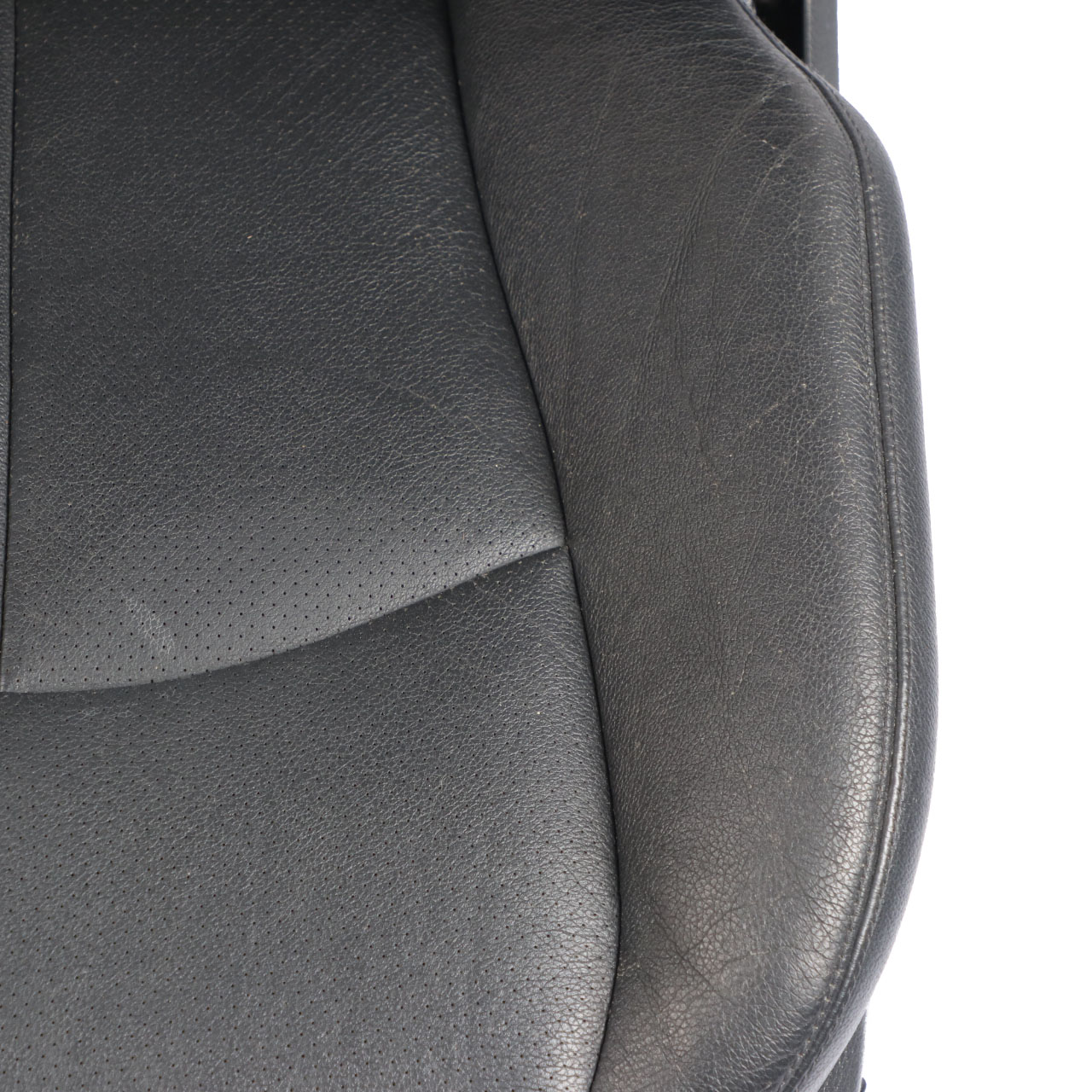 Mercedes W211 Front Seat Left N/S Heated Leather Nappa Black Semi-Aniline