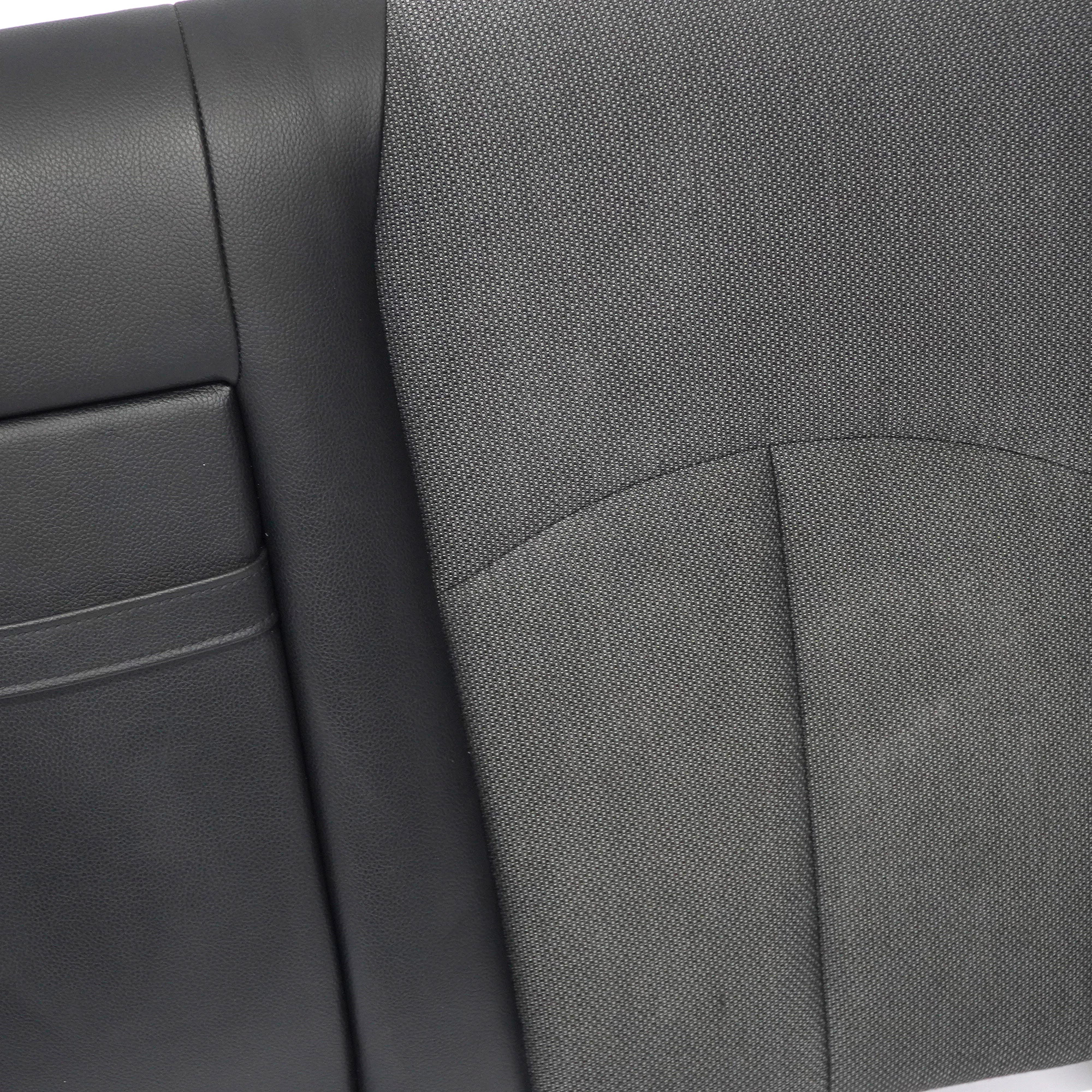 Mercedes W211 Rear Seat Backrest Cover Saloon Black Leather Combination Black