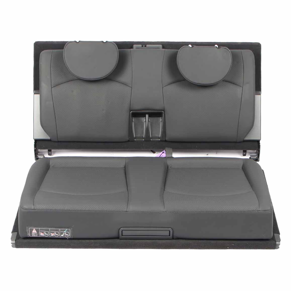 Mercedes S211 Rear Folding Seat Luggage Trunk Boot Leather Nappa Black Set