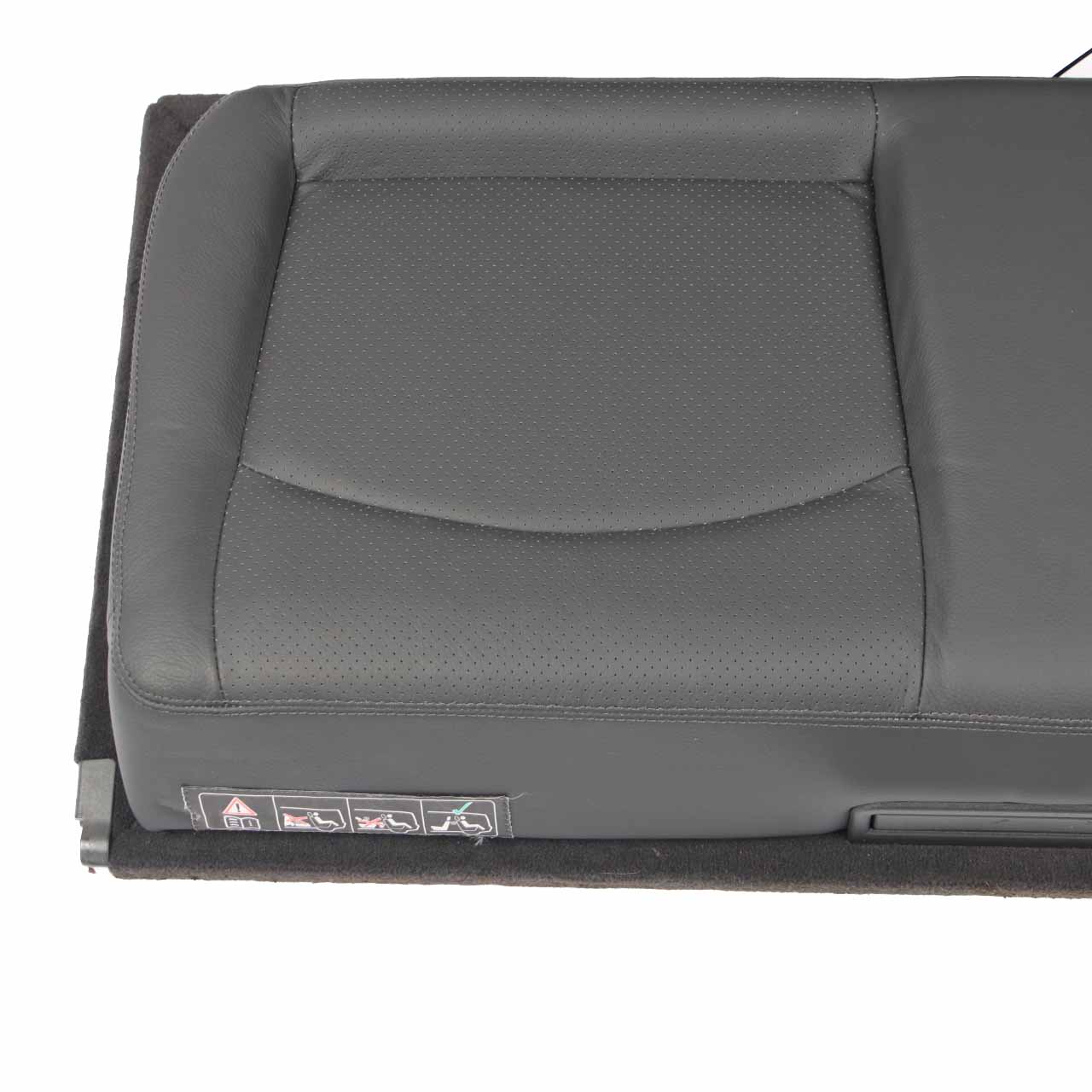 Mercedes S211 Rear Folding Seat Luggage Trunk Boot Leather Nappa Black Set