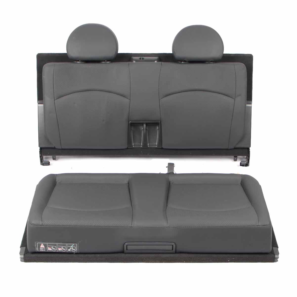 Mercedes S211 Rear Folding Seat Luggage Trunk Boot Leather Nappa Black Set