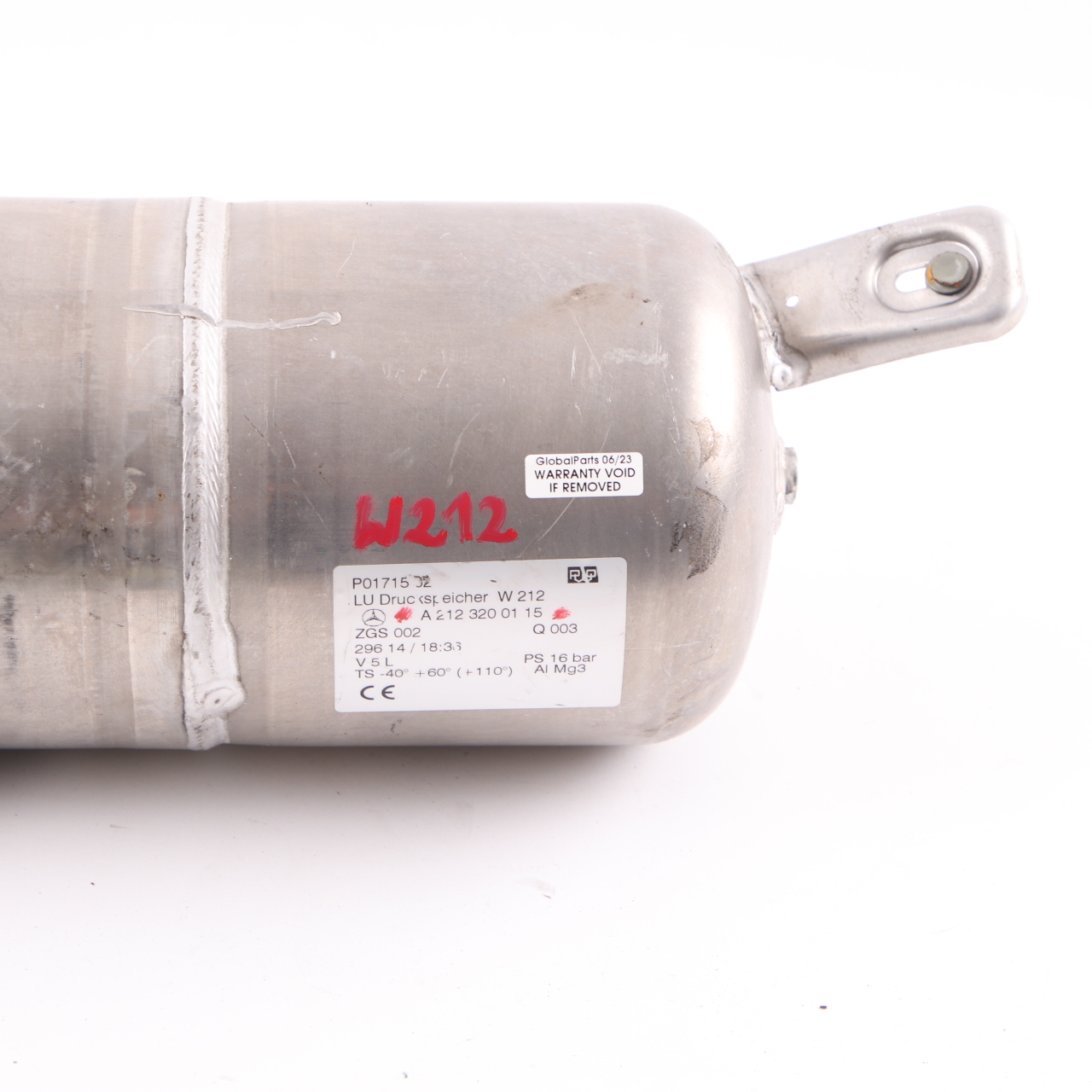 Mercedes S212 Air Suspension Pressure Reservoir Tank Accumulator A2123200115