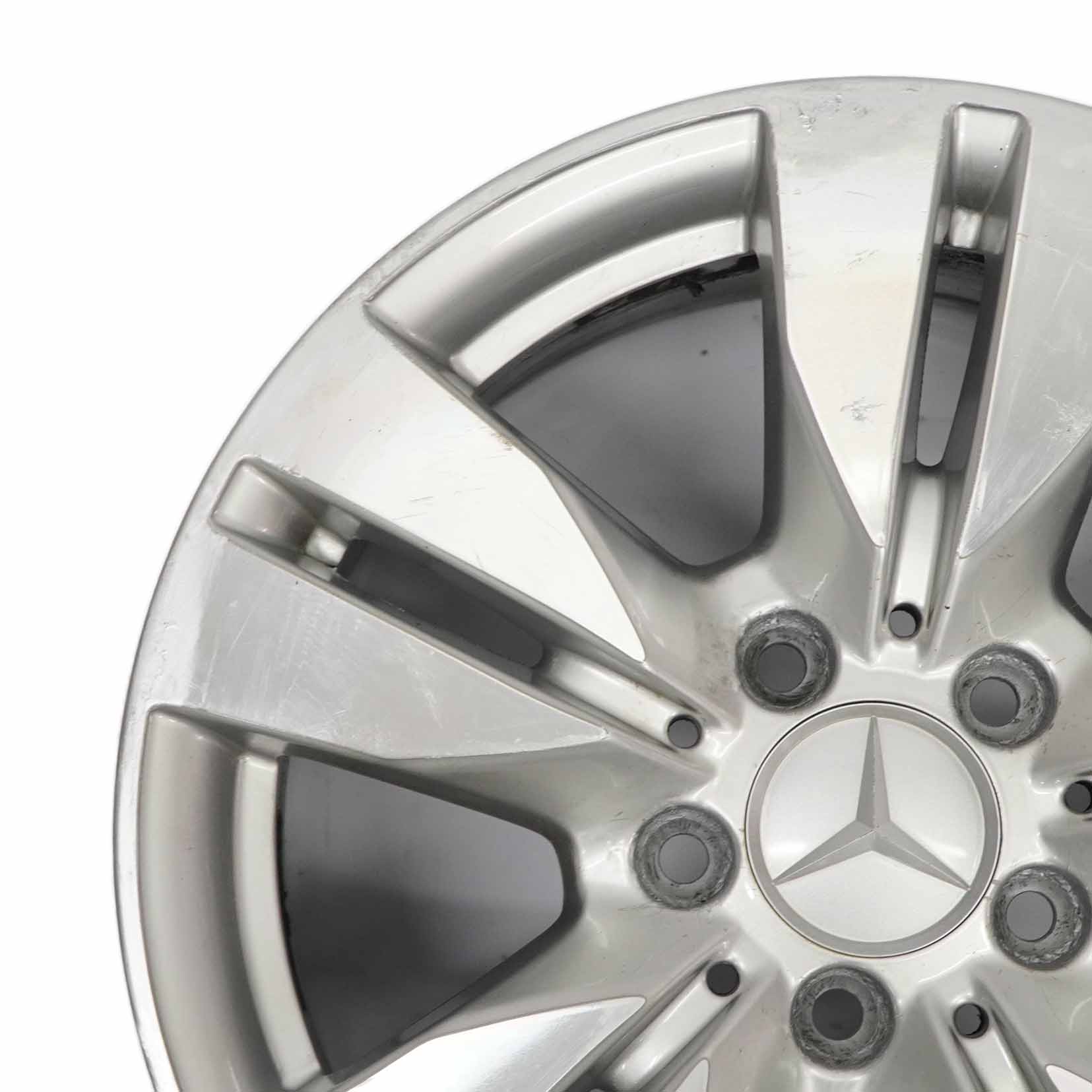 Mercedes W212 Silver Alloy Wheel Rim 5-Double Spoke 16" ET:46 8J A2124010202