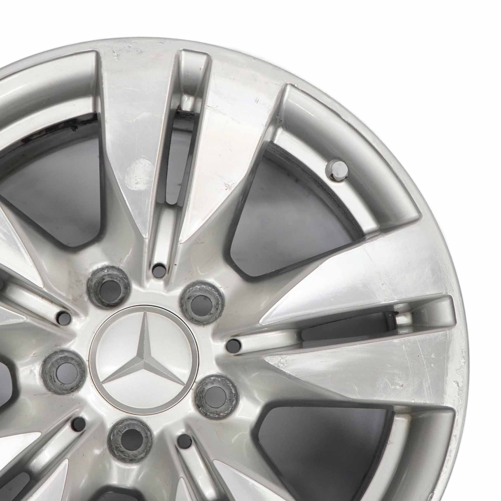 Mercedes W212 Silver Alloy Wheel Rim 5-Double Spoke 16" ET:46 8J A2124010202