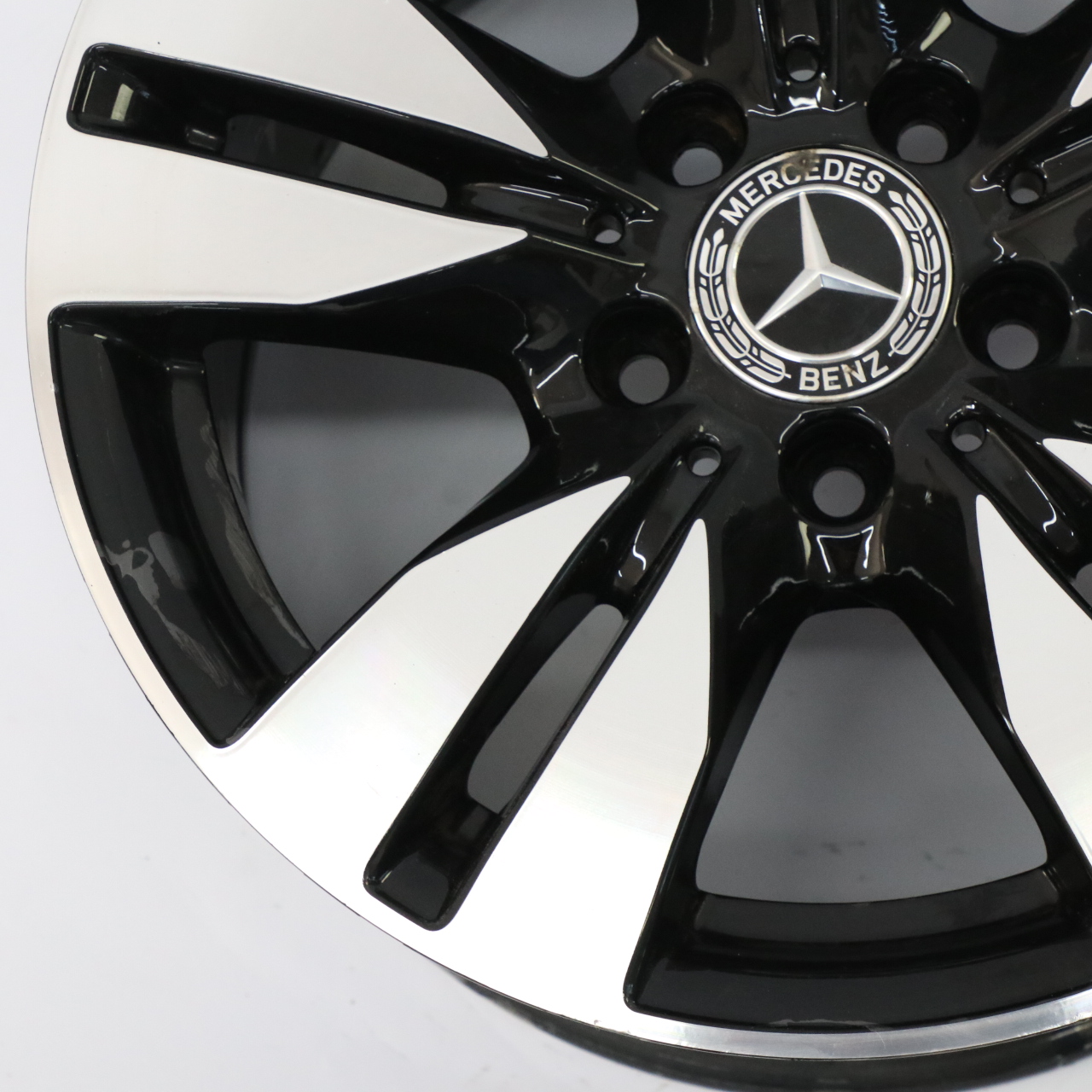 Mercedes W212 Black Alloy Wheel Rim 5 Double Spoke 16" ET:46 8J A2124010202