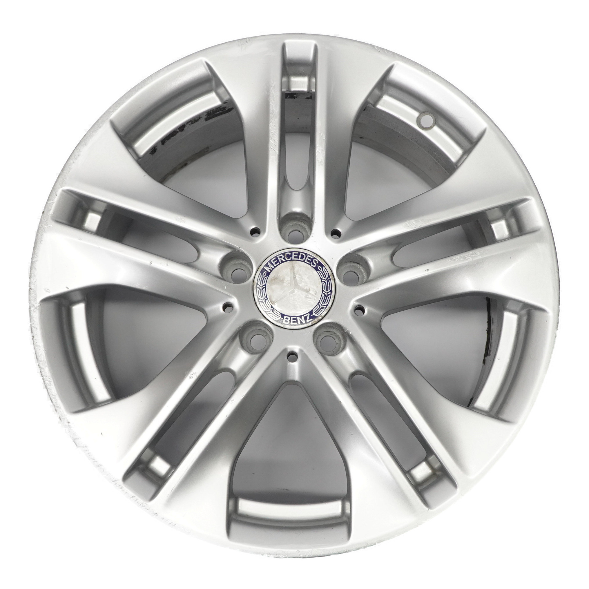 Mercedes W212 Silver Alloy Wheel Rim 5-Double Spoke 17" ET:48 8J A2124010902