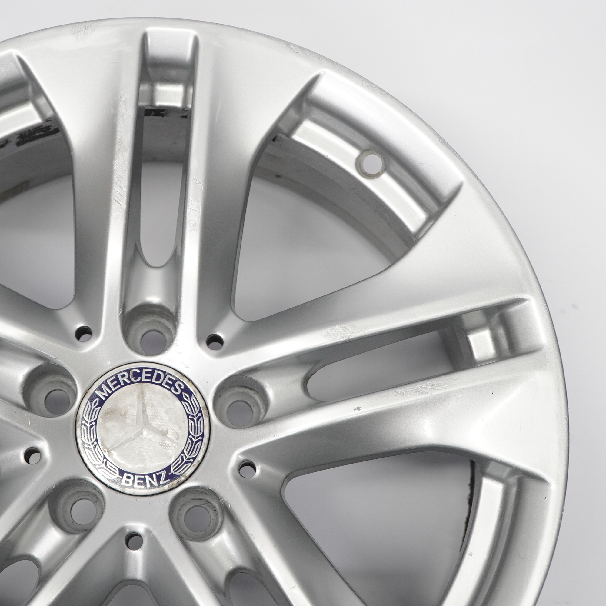 Mercedes W212 Silver Alloy Wheel Rim 5-Double Spoke 17" ET:48 8J A2124010902