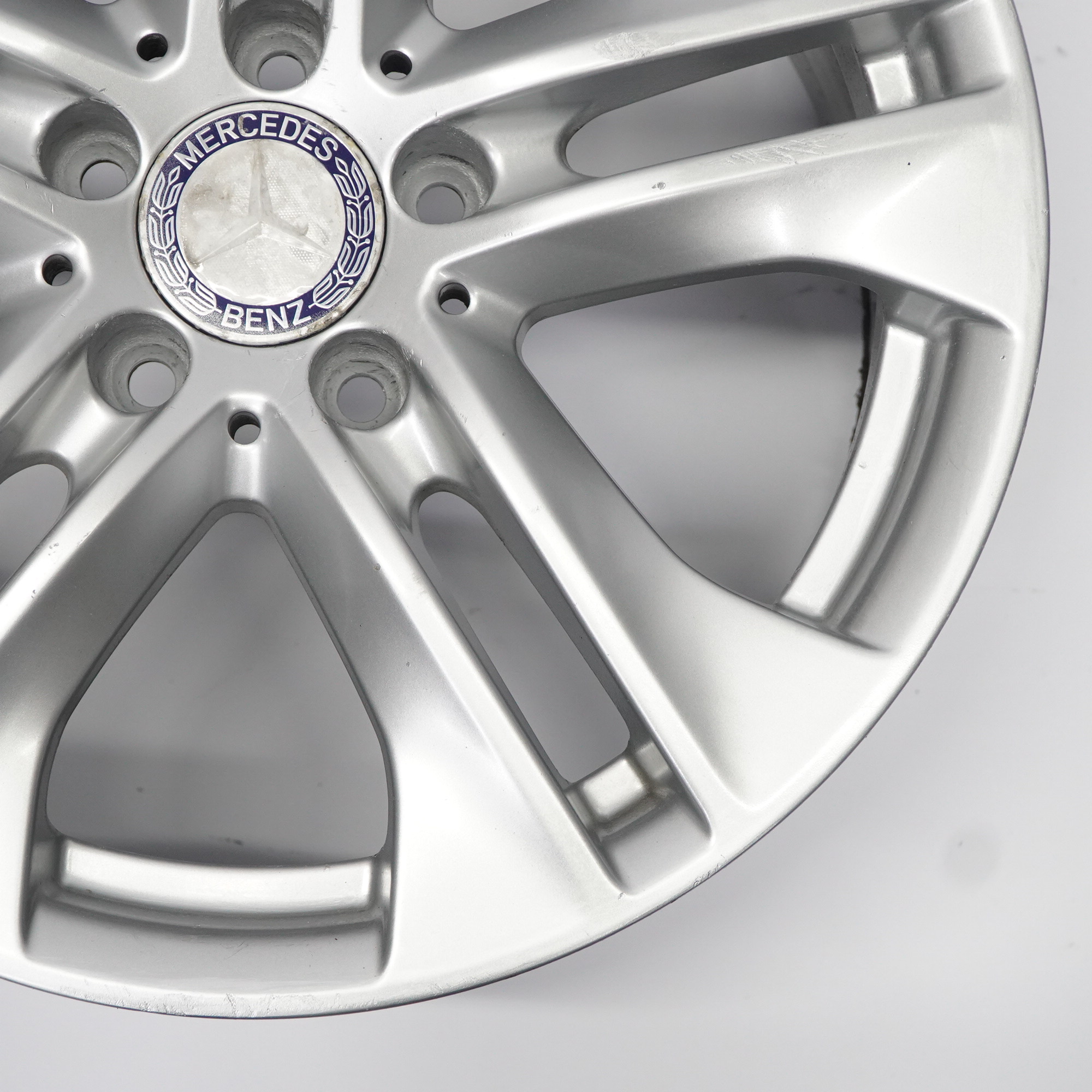 Mercedes W212 Silver Alloy Wheel Rim 5-Double Spoke 17" ET:48 8J A2124010902