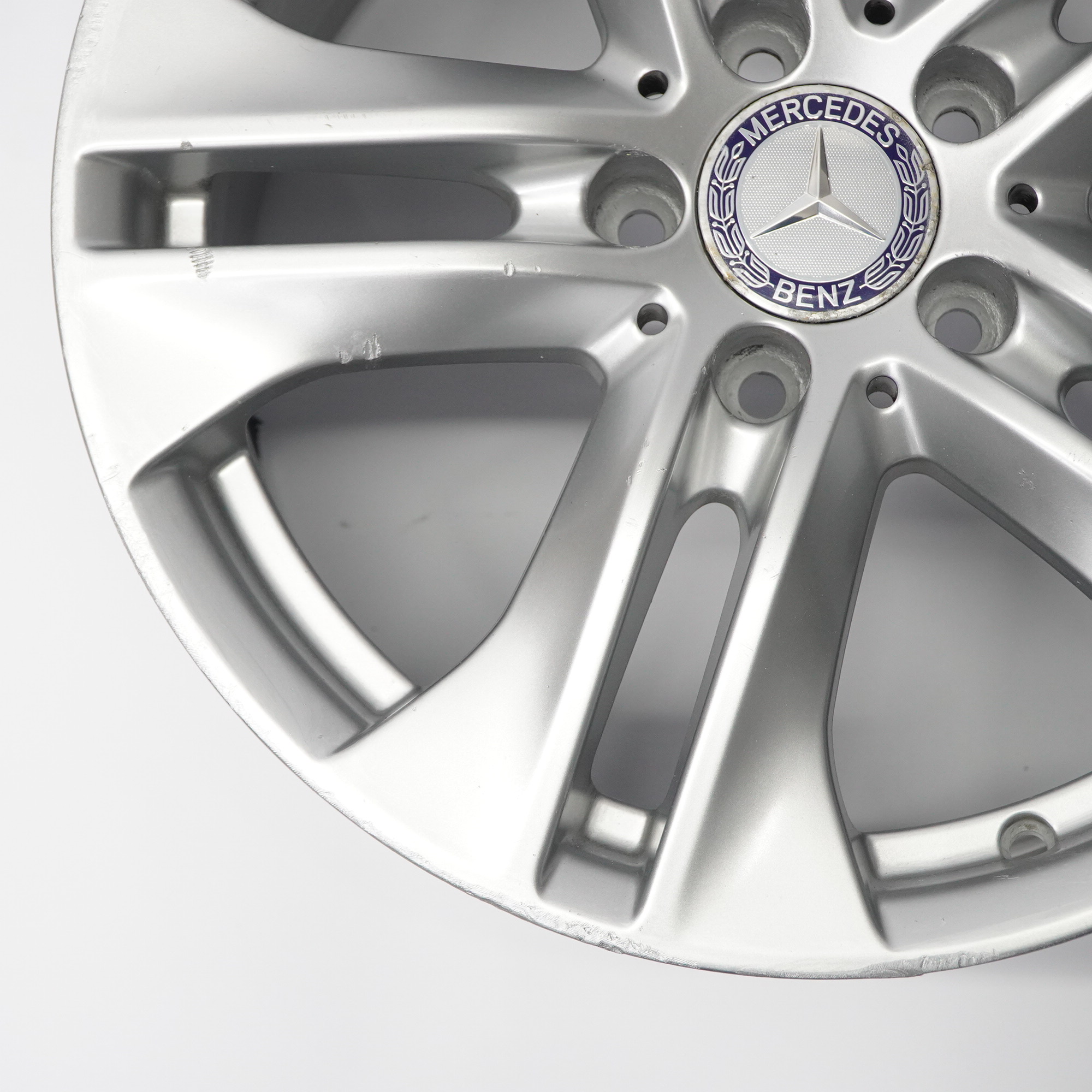 Mercedes W212 Silver Alloy Wheel Rim 5-Double Spoke 17" ET:48 8J A2124010902