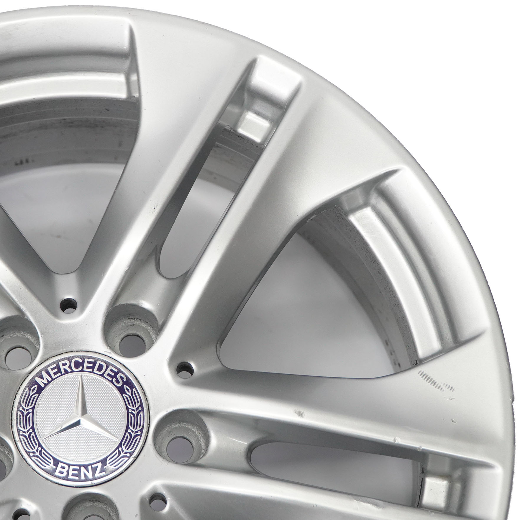 Mercedes W212 Silver Alloy Wheel Rim 5-Double Spoke 17" ET:48 8J A2124010902