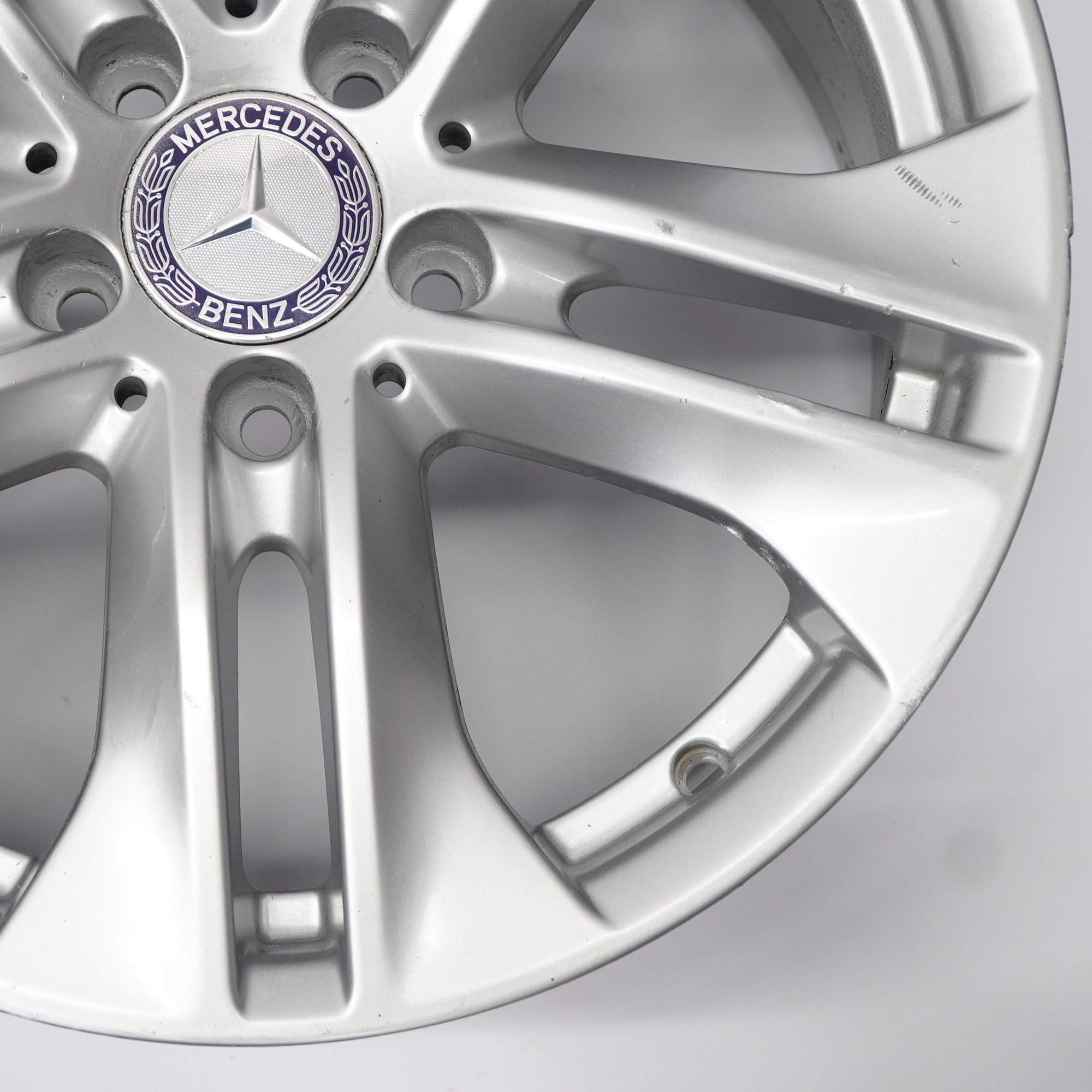 Mercedes W212 Silver Alloy Wheel Rim 5-Double Spoke 17" ET:48 8J A2124010902