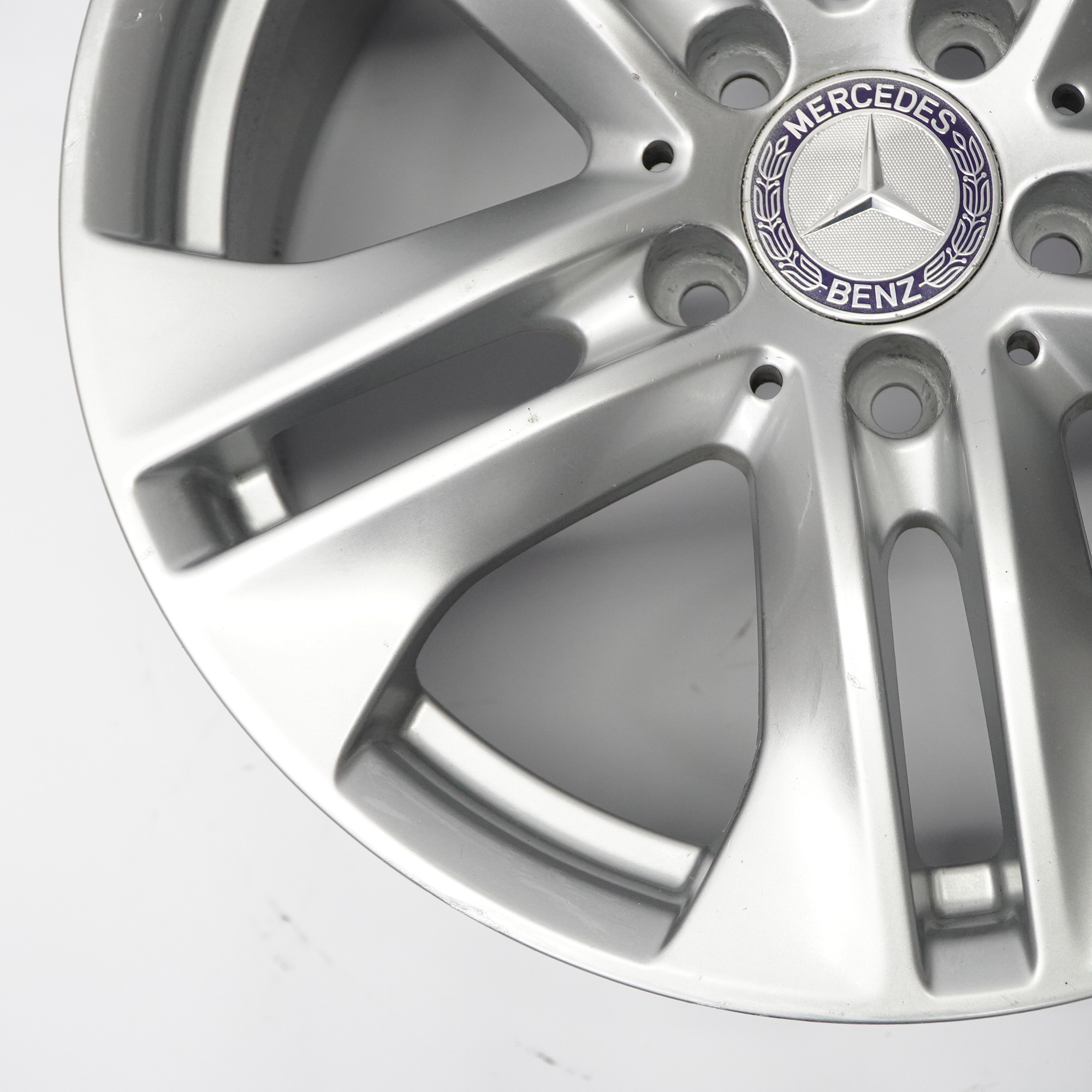 Mercedes W212 Silver Alloy Wheel Rim 5-Double Spoke 17" ET:48 8J A2124010902