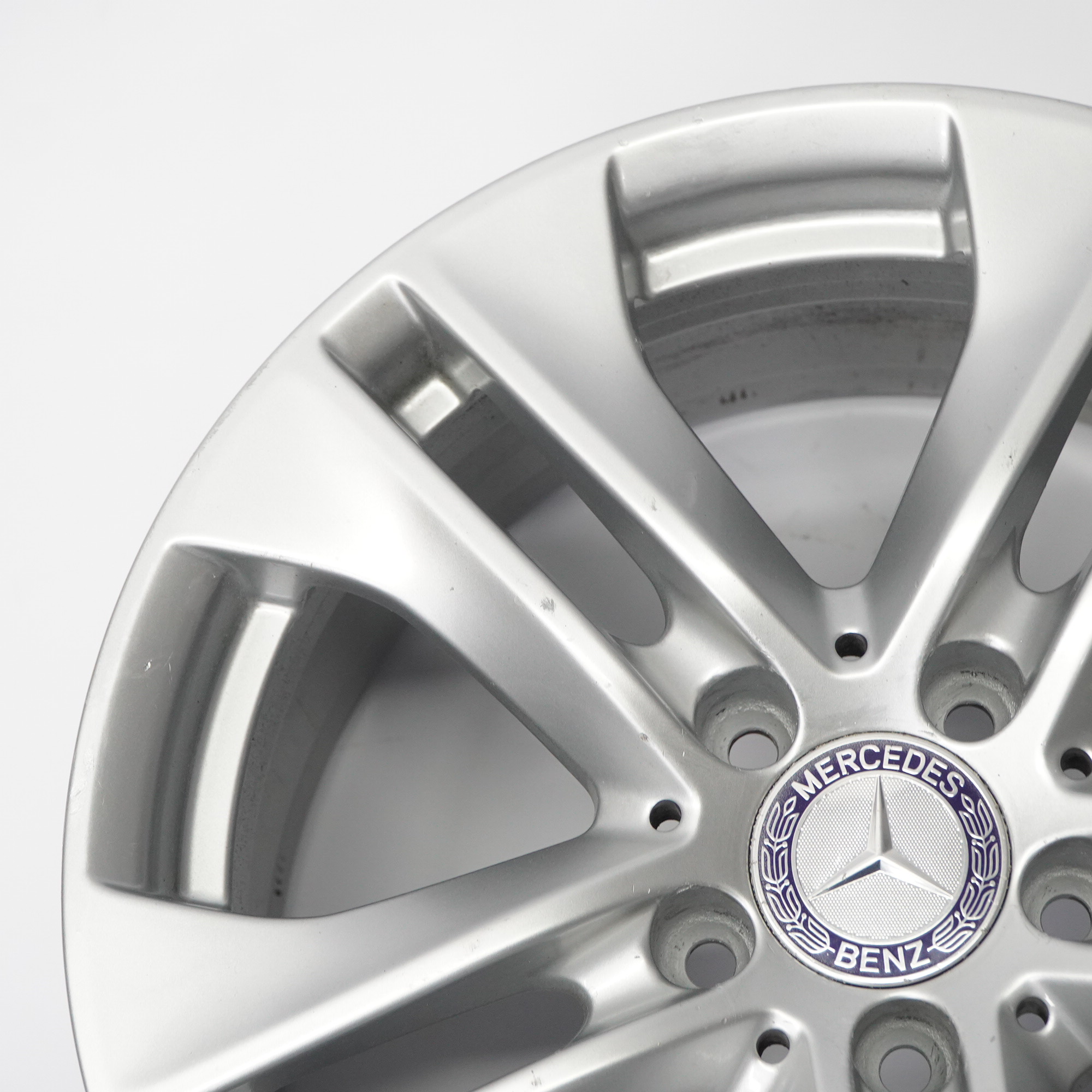 Mercedes W212 Silver Alloy Wheel Rim 5-Double Spoke 17" ET:48 8J A2124010902