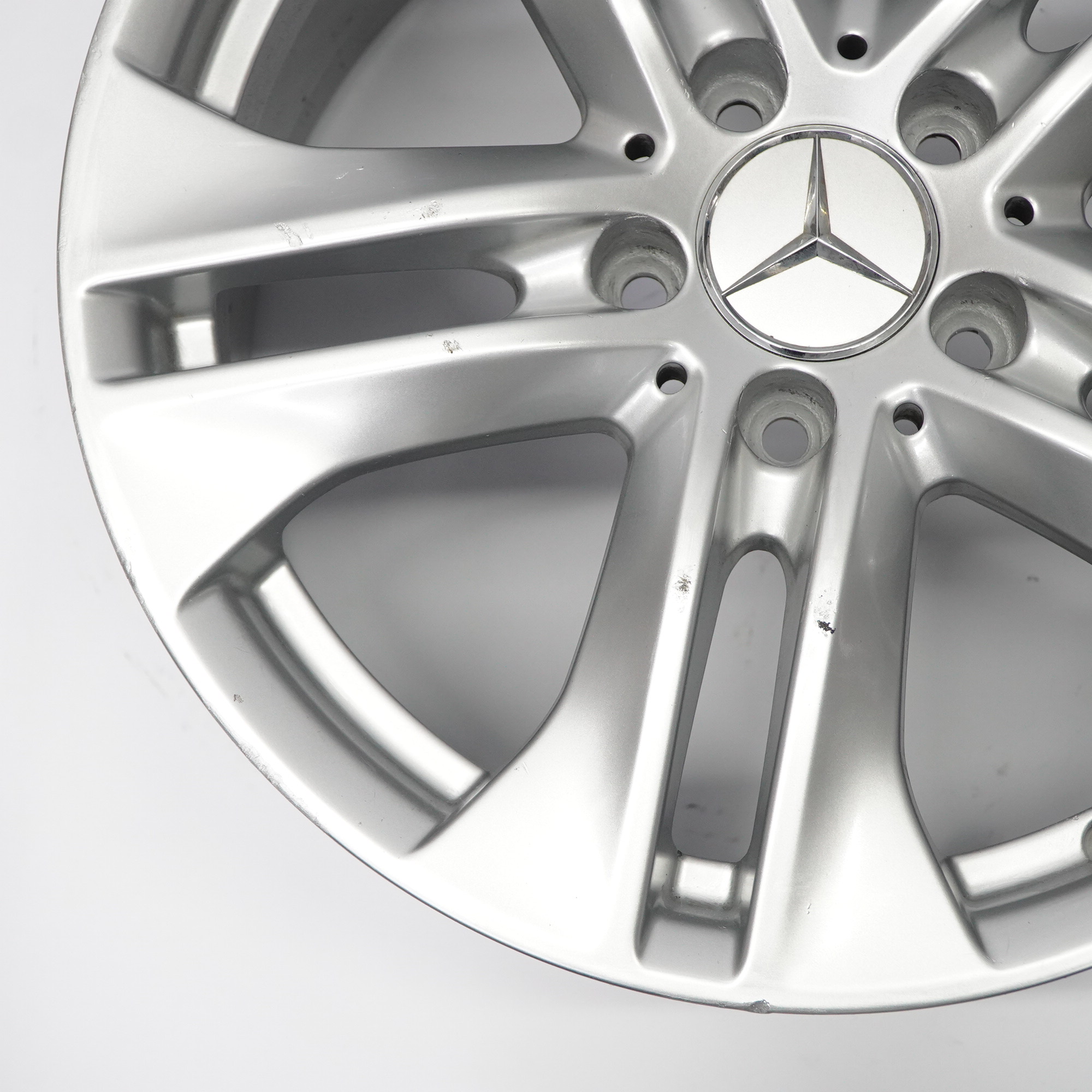 Mercedes W212 Silver Alloy Wheel Rim 5-Double Spoke 17" ET:48 8J A2124010902