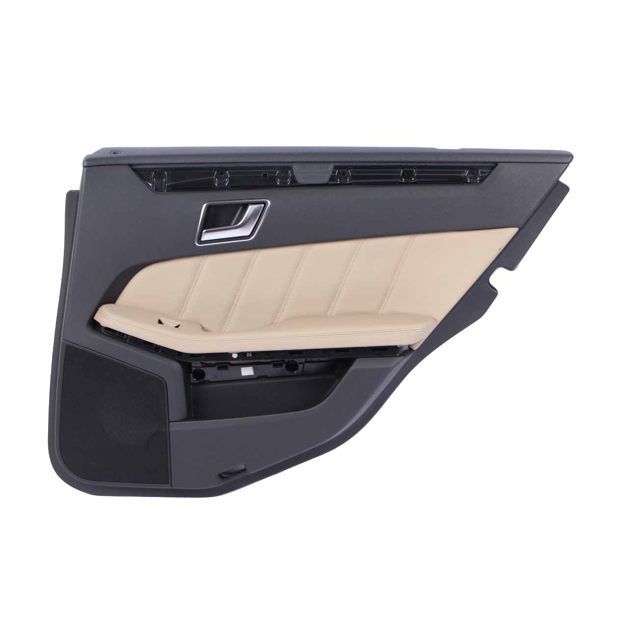 Mercedes W212 Door Card Rear Right O/S Trim Panel Black Beige Leather Nappa