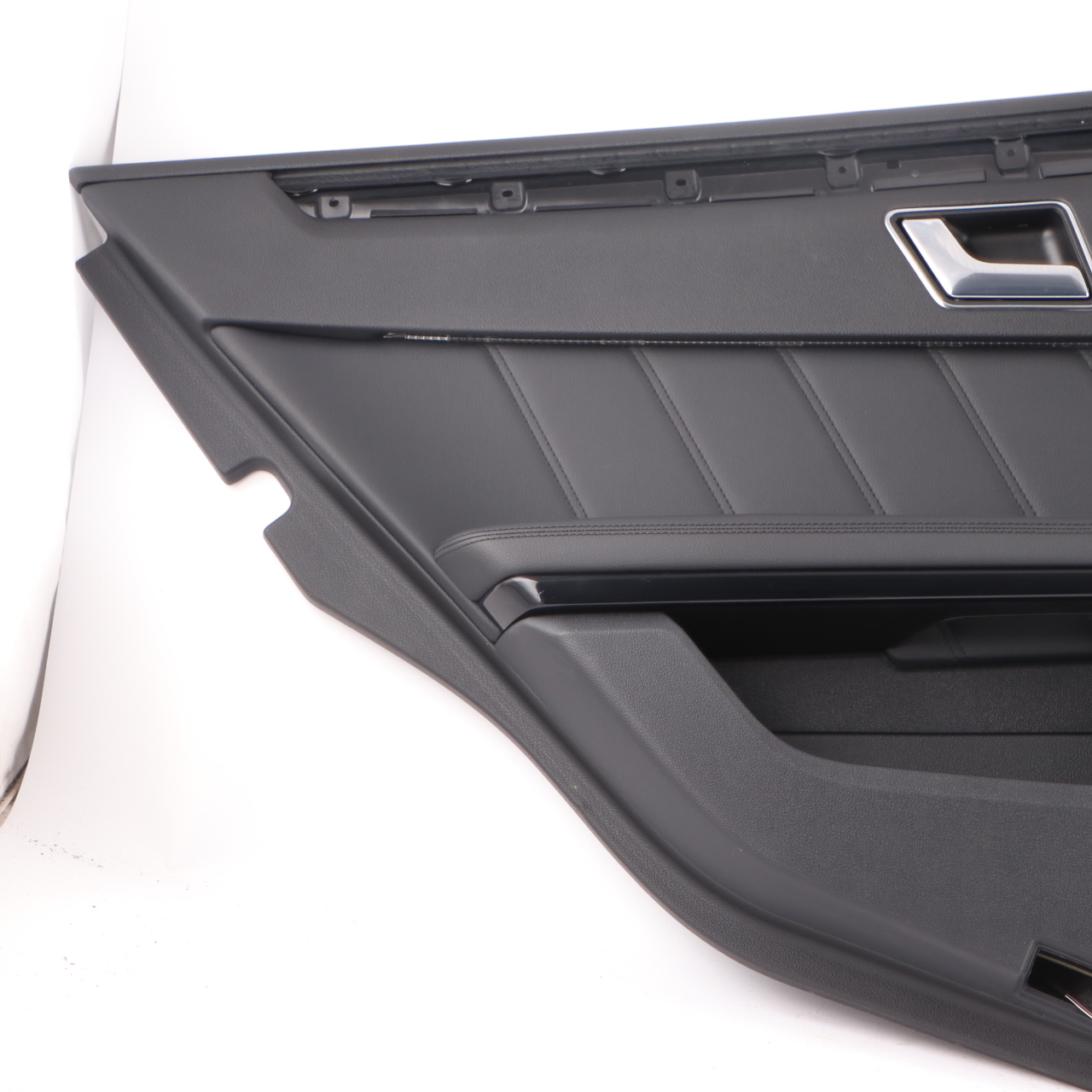 Mercedes W212 Door Card Rear Left N/S Trim Panel Black Leather Nappa A2127300370