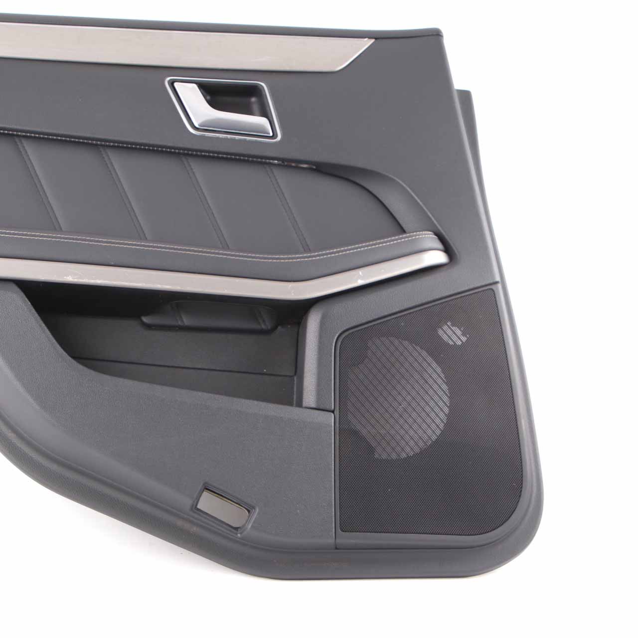 Mercedes W212 Door Card Rear Left N/S Trim Panel Cover Black Leather