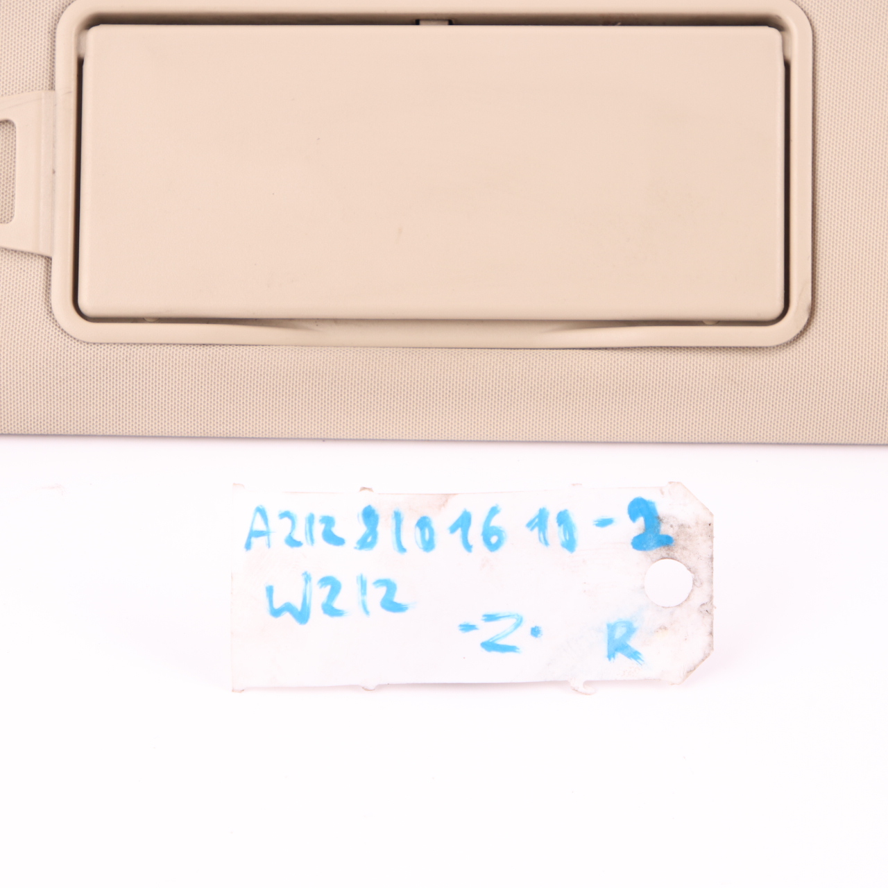 Sun Visor Mercedes W212 Cover Trim Right O/S Front Beige A2128101610