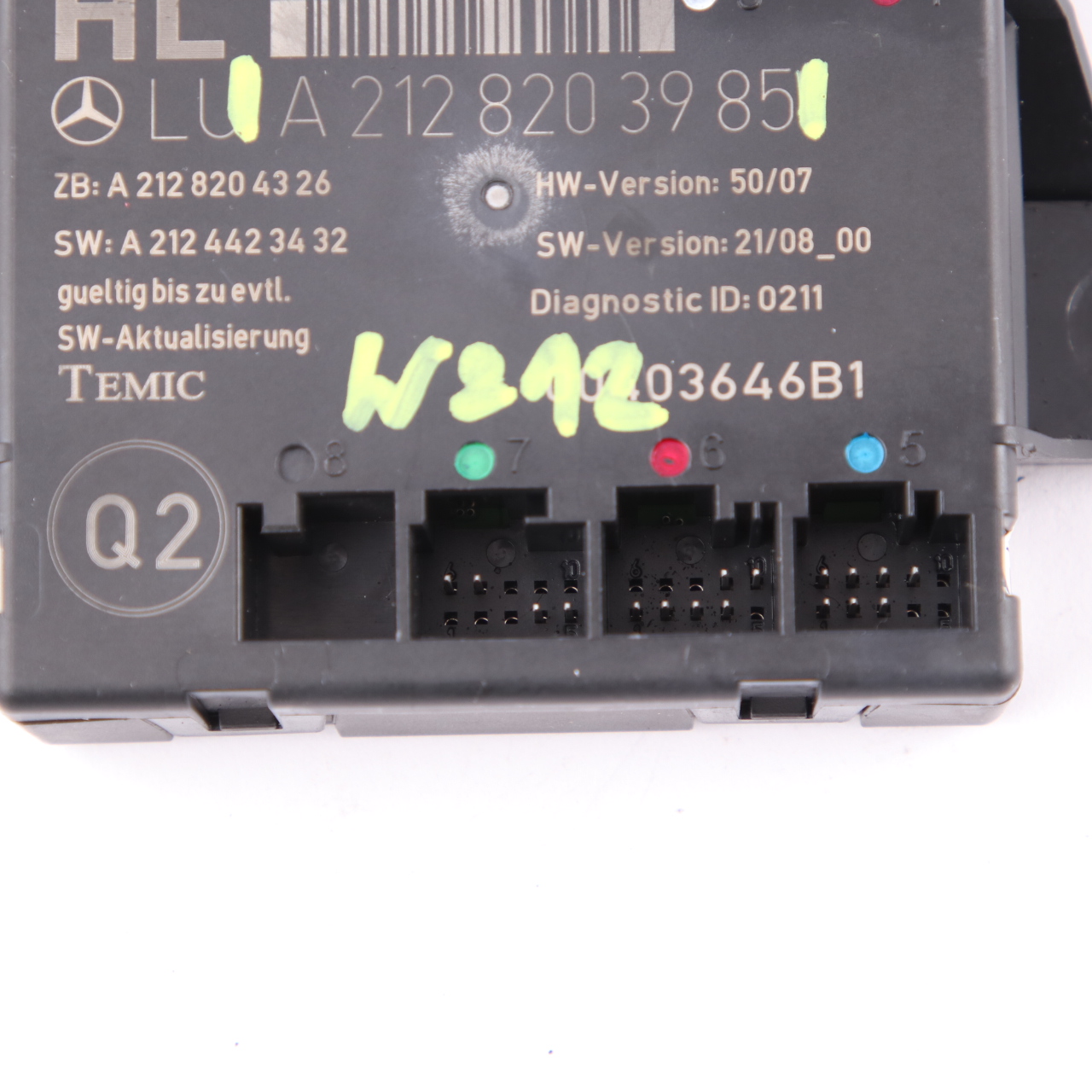 Door Module Mercedes W204 W212 Rear Left N/S Control Unit Module A2128203985