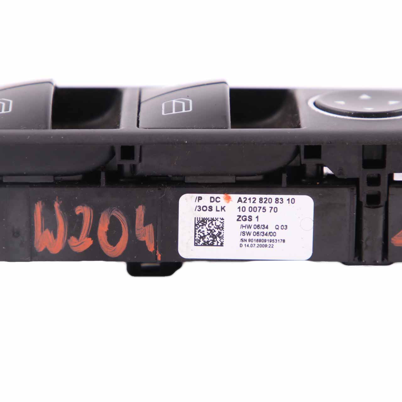 Mercedes W204 W207 W212 Switch Window Lifter Driver's Side Auto Dip A2128208310