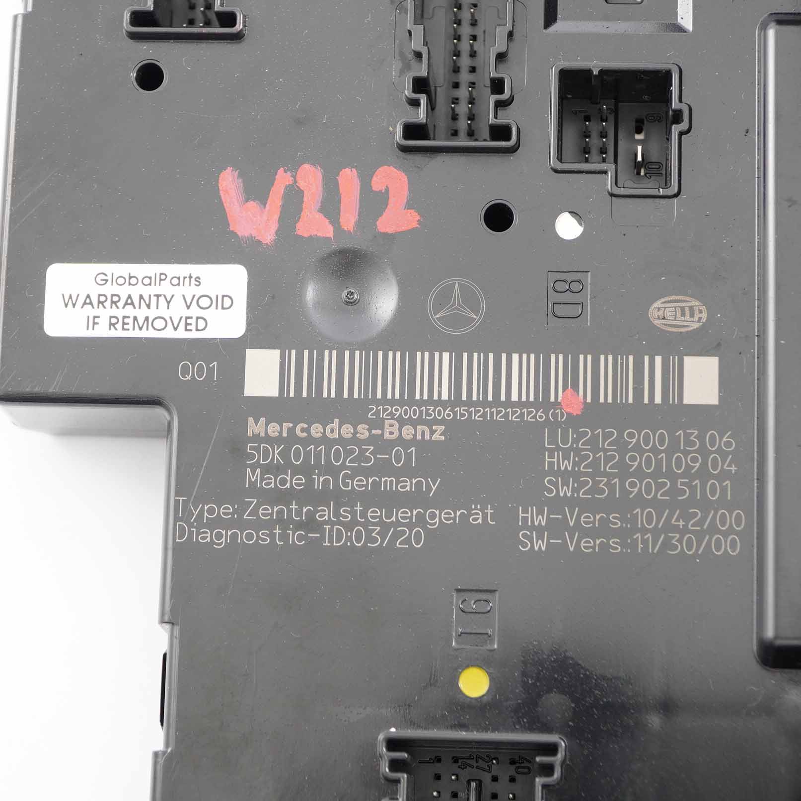  Mercedes W212 Fuse Box Rear SAM Relay Control Unit Module A2129001306