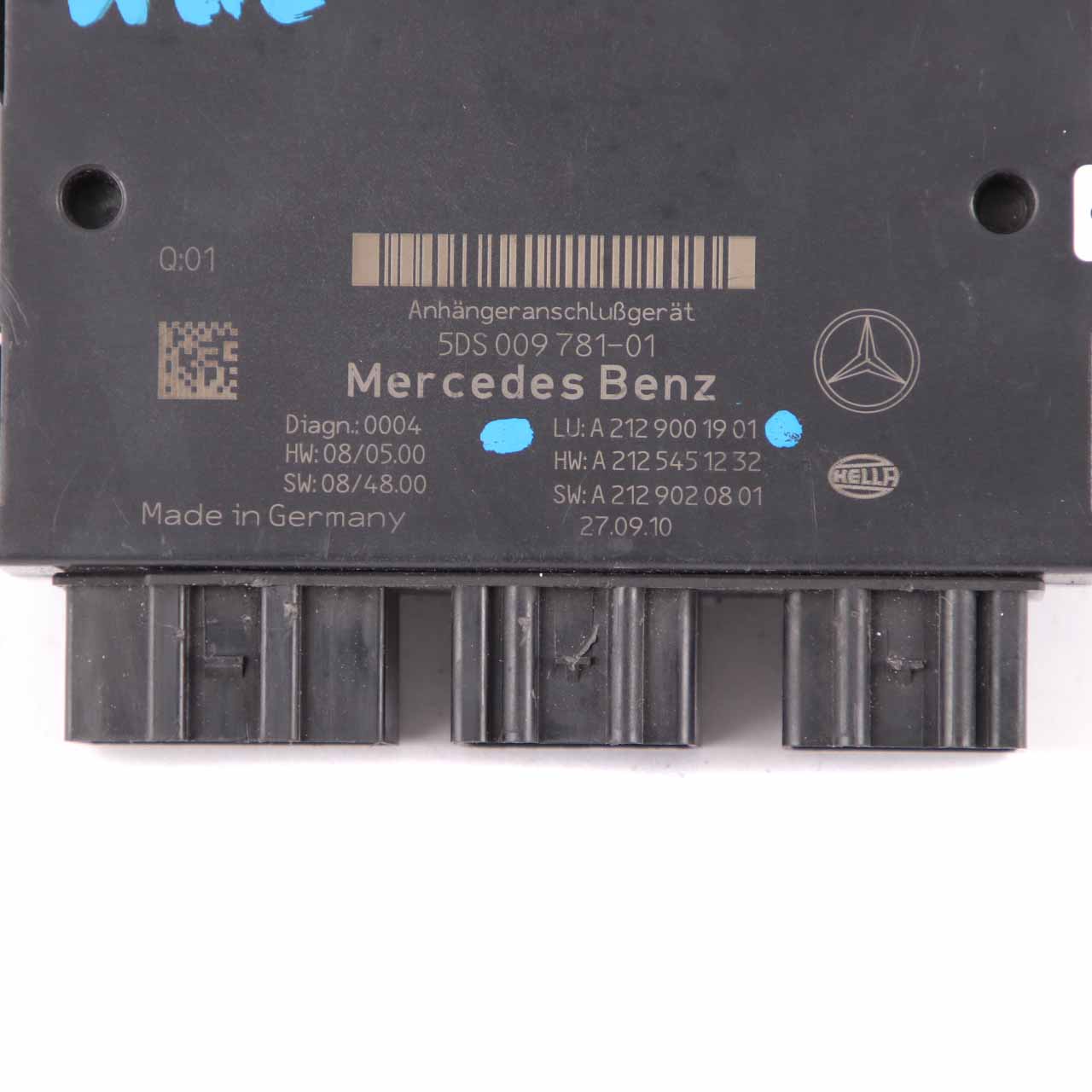 Mercedes W212 Towing Hitch Trailer Hook Module Control Unit A2129001901