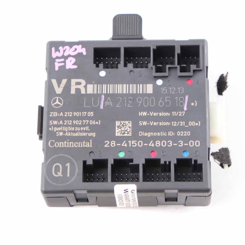 Door Module Mercedes W204 W207 W212 Front Right O/S Control Unit A2129006518