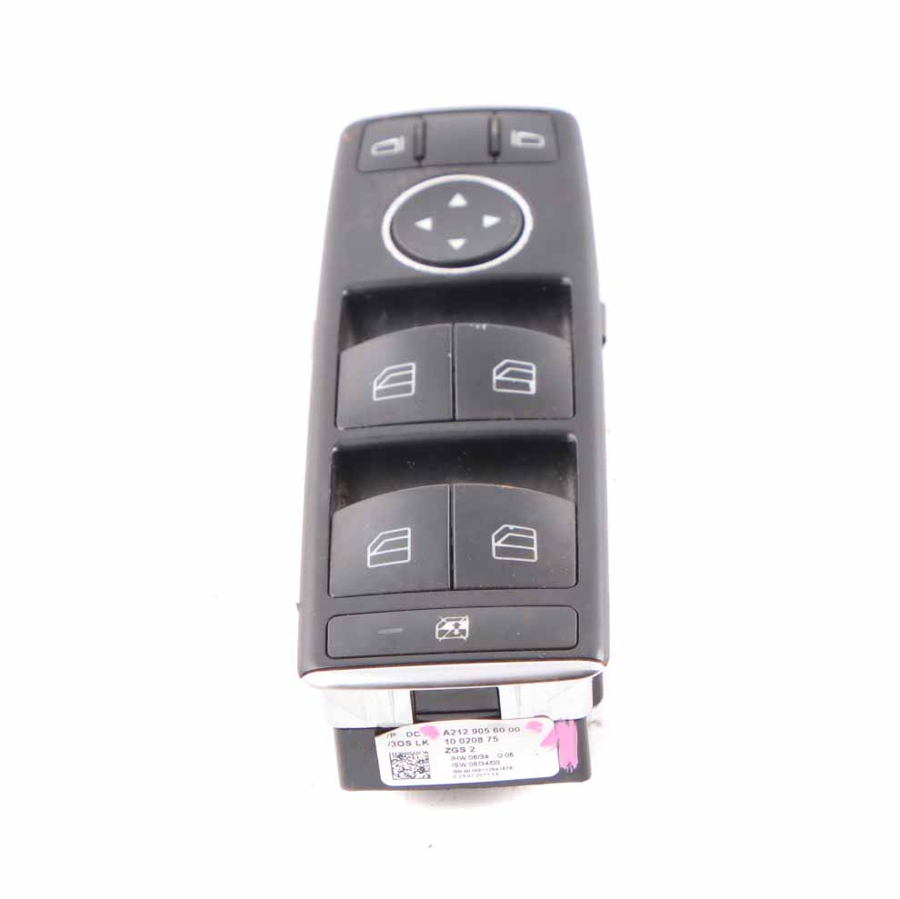 Mercedes W212 Window Lifter Switch Driver's Side Wing Mirror Module A2129056000