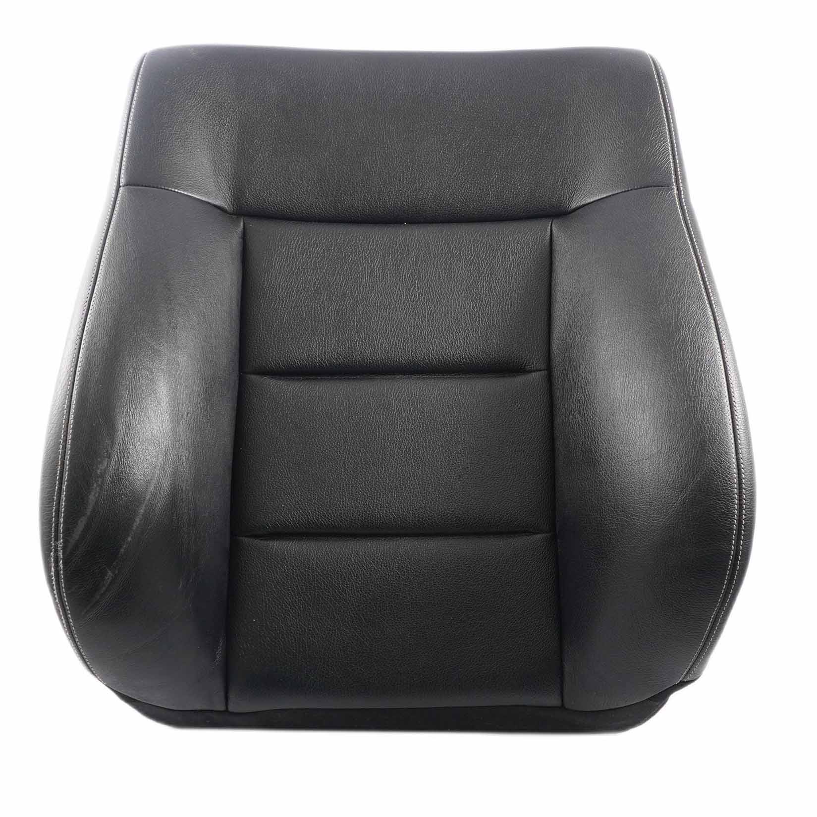 Mercedes W212 Seat Cover Front Right O/S Heated Backrest Leather Covering Black