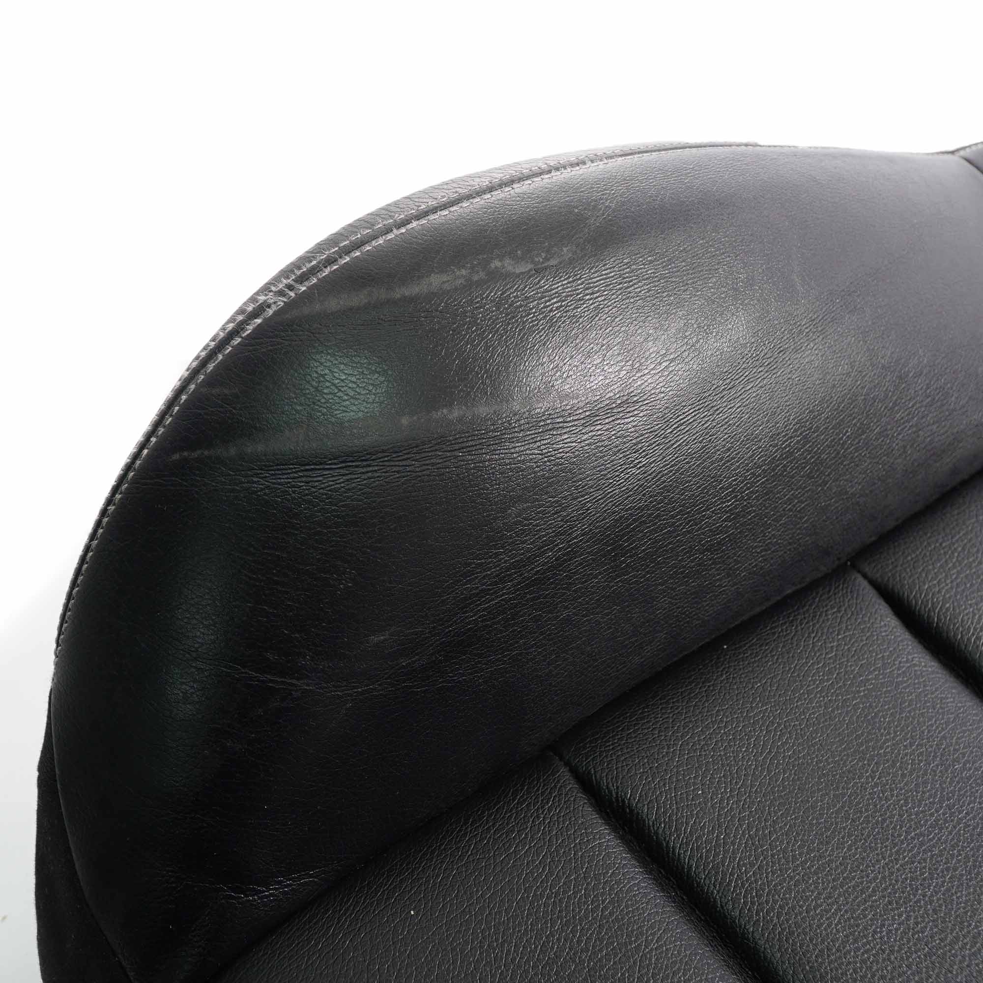 Mercedes W212 Seat Cover Front Right O/S Heated Backrest Leather Covering Black