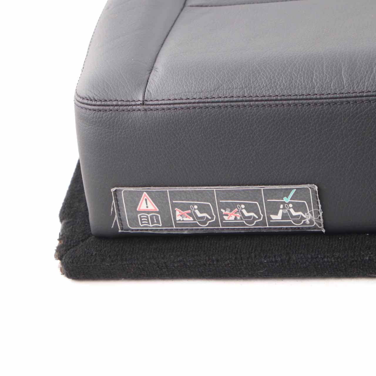 Mercedes S212 Estate Rear Seat Bench Folding Couch Cover Cushion Black Leather