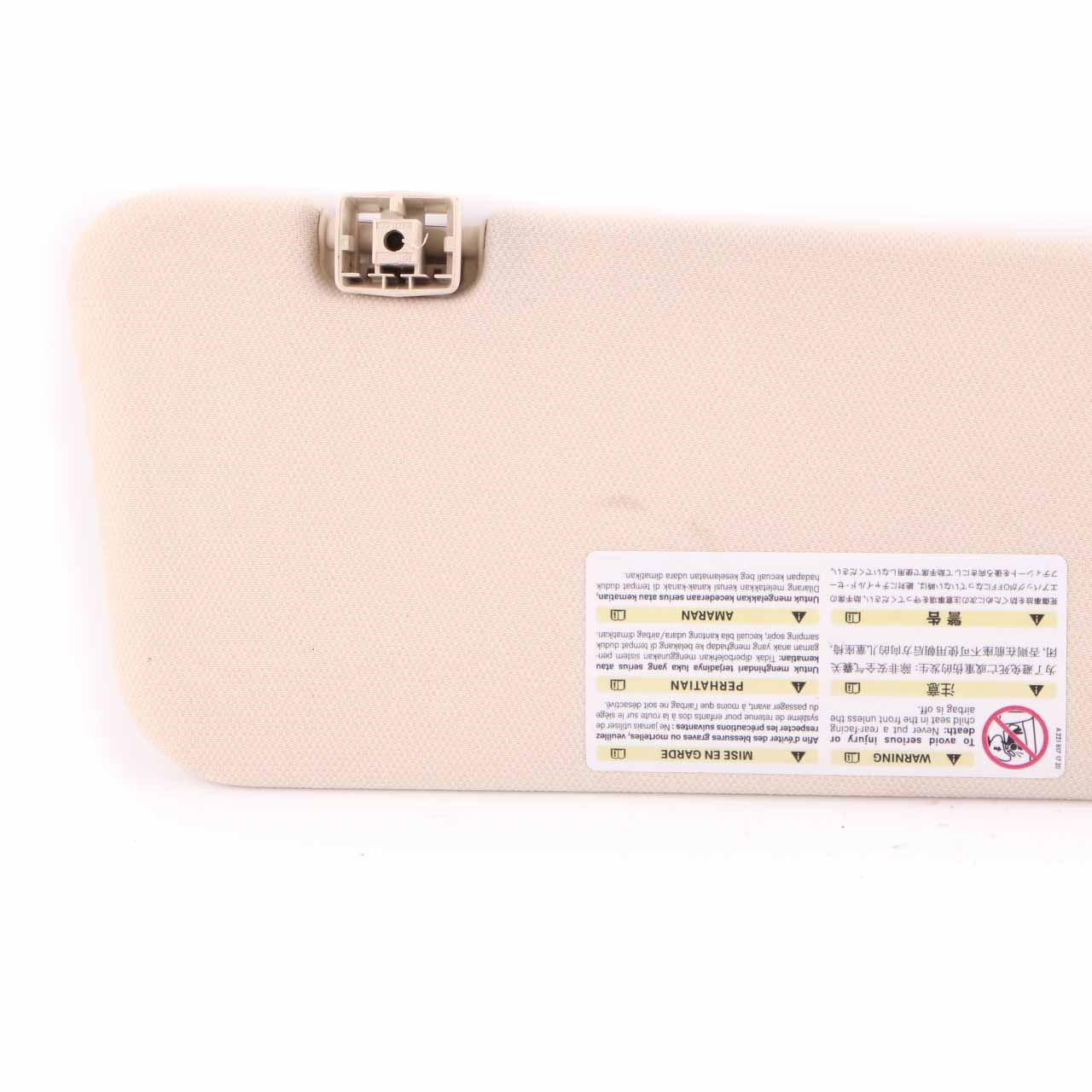 Mercedes CLS W219 Sun Visor Cover Left N/S Trim Panel Sunvisor Beige A2198100110