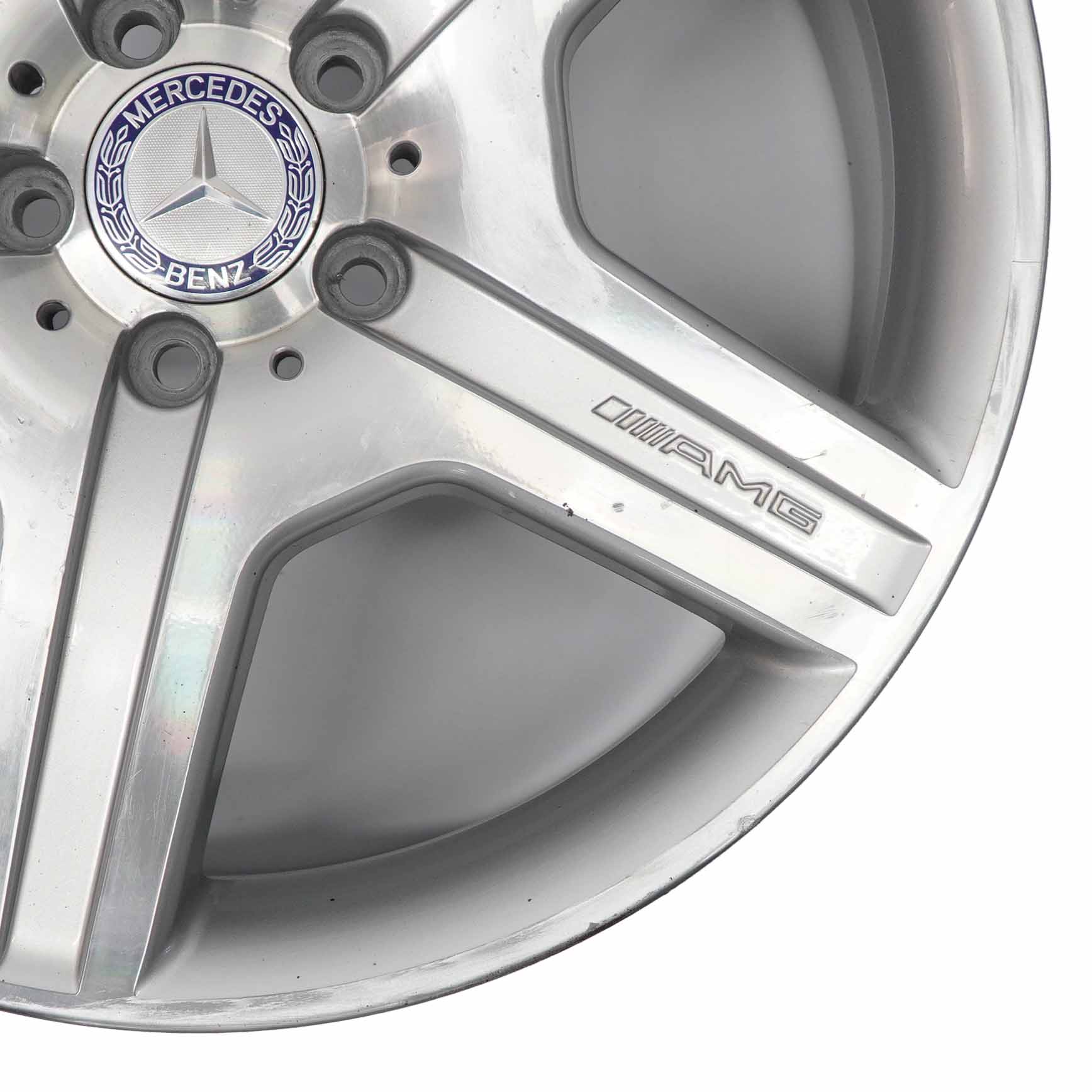 Mercedes W221 AMG Silver Alloy Wheel Rim 19" 8,5J ET:43 A2214012602