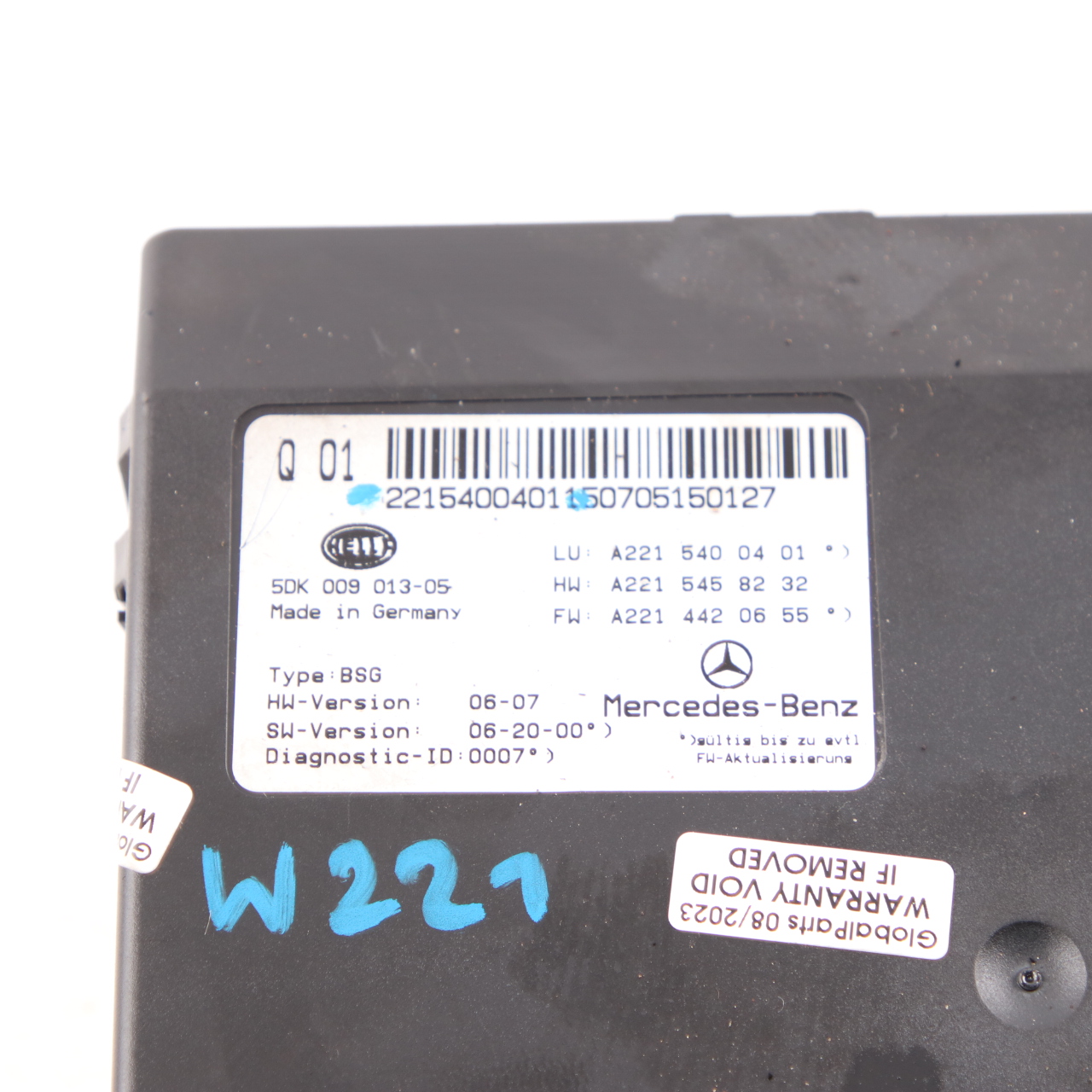 Mercedes W221 Power Supply Battery Control Module Unit A2215400401