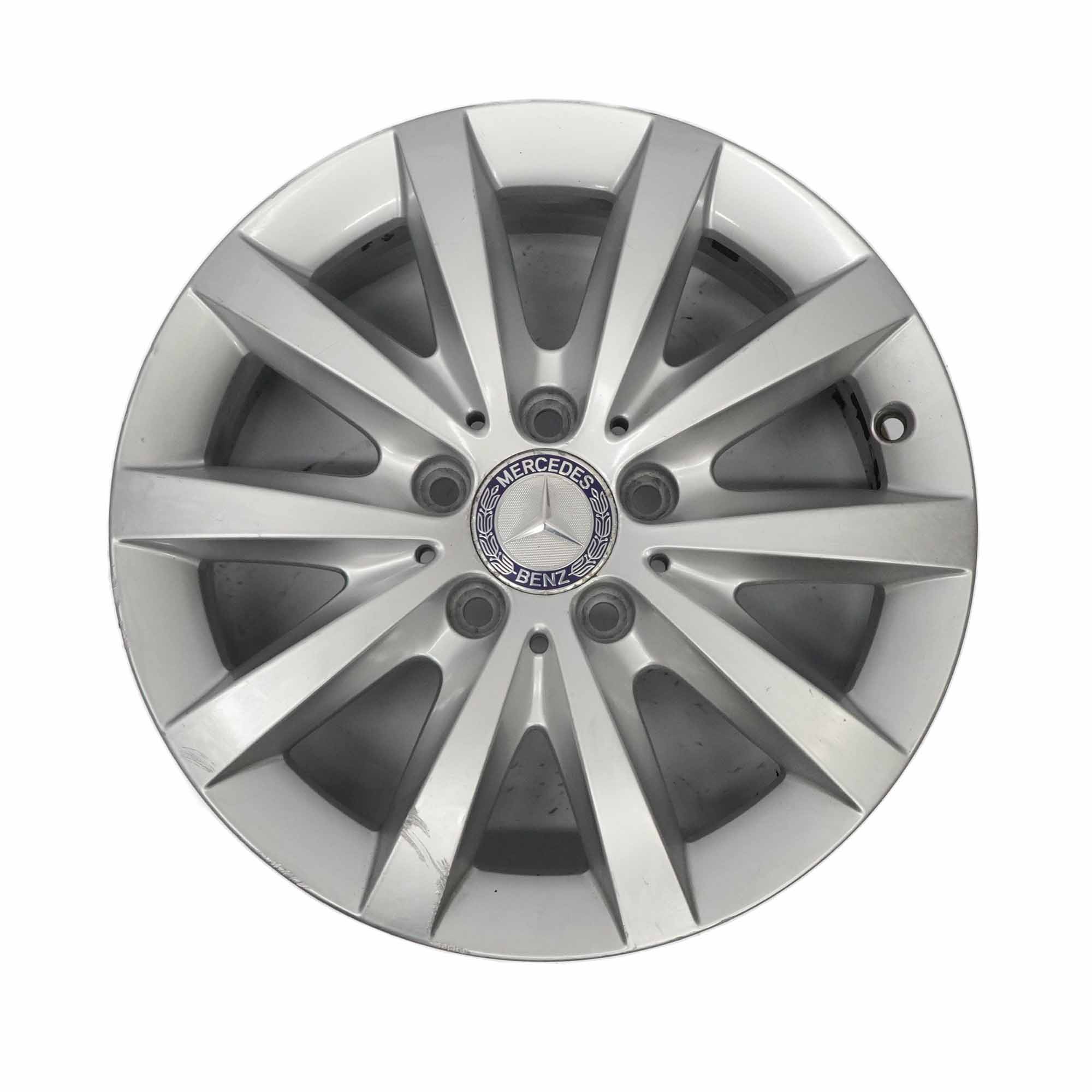 Mercedes W176 W246 Silver 10-Spoke Alloy Wheel Rim 16" ET:49 6,5J A2464010202