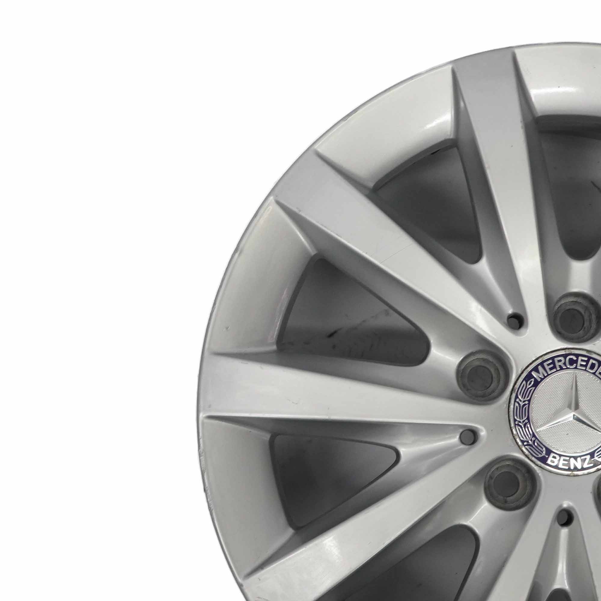 Mercedes W176 W246 Silver 10-Spoke Alloy Wheel Rim 16" ET:49 6,5J A2464010202