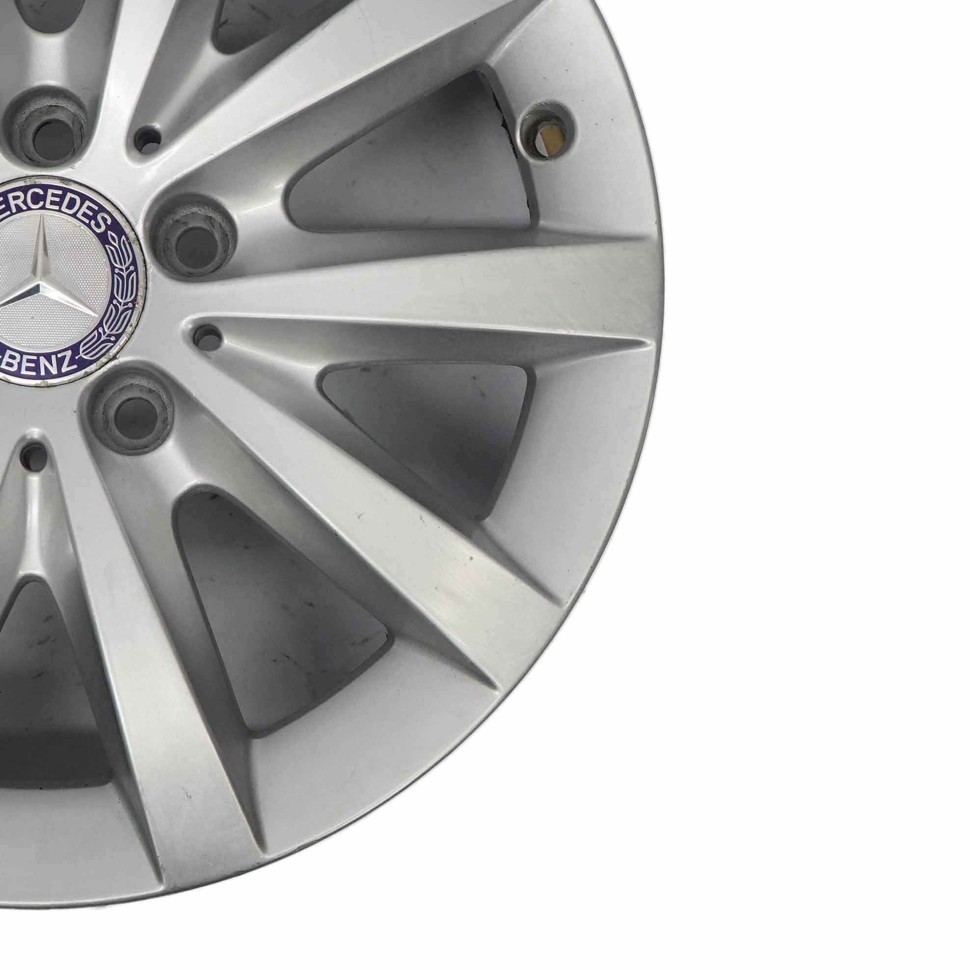 Mercedes W176 W246 Silver 10-Spoke Alloy Wheel Rim 16" ET:49 6,5J A2464010202