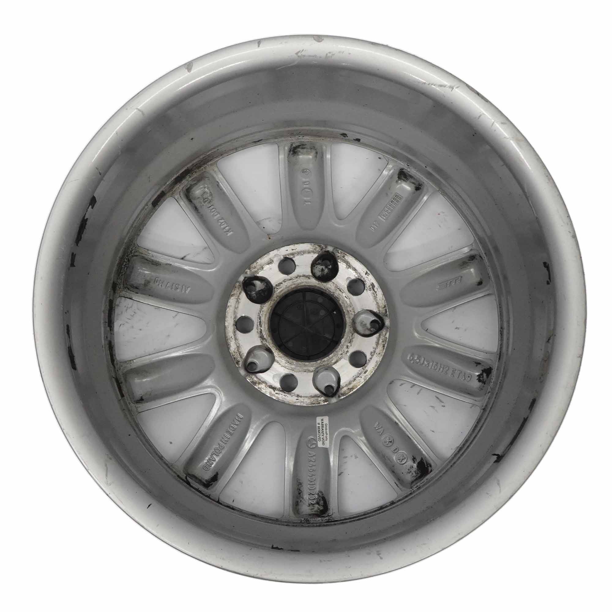 Mercedes W176 W246 Silver 10-Spoke Alloy Wheel Rim 16" ET:49 6,5J A2464010202