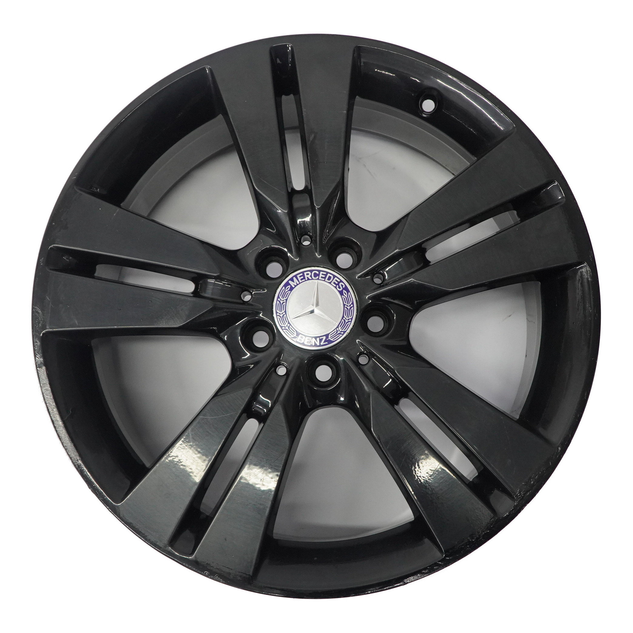 Mercedes W176 Black Alloy Wheel Rim 18" ET:52 7,5J 5 Double Spoke A2464010402