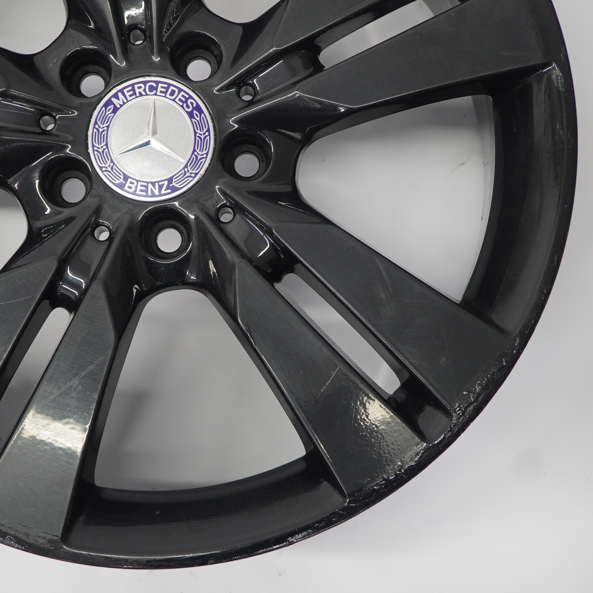 Mercedes W176 Black Alloy Wheel Rim 18" ET:52 7,5J 5 Double Spoke A2464010402