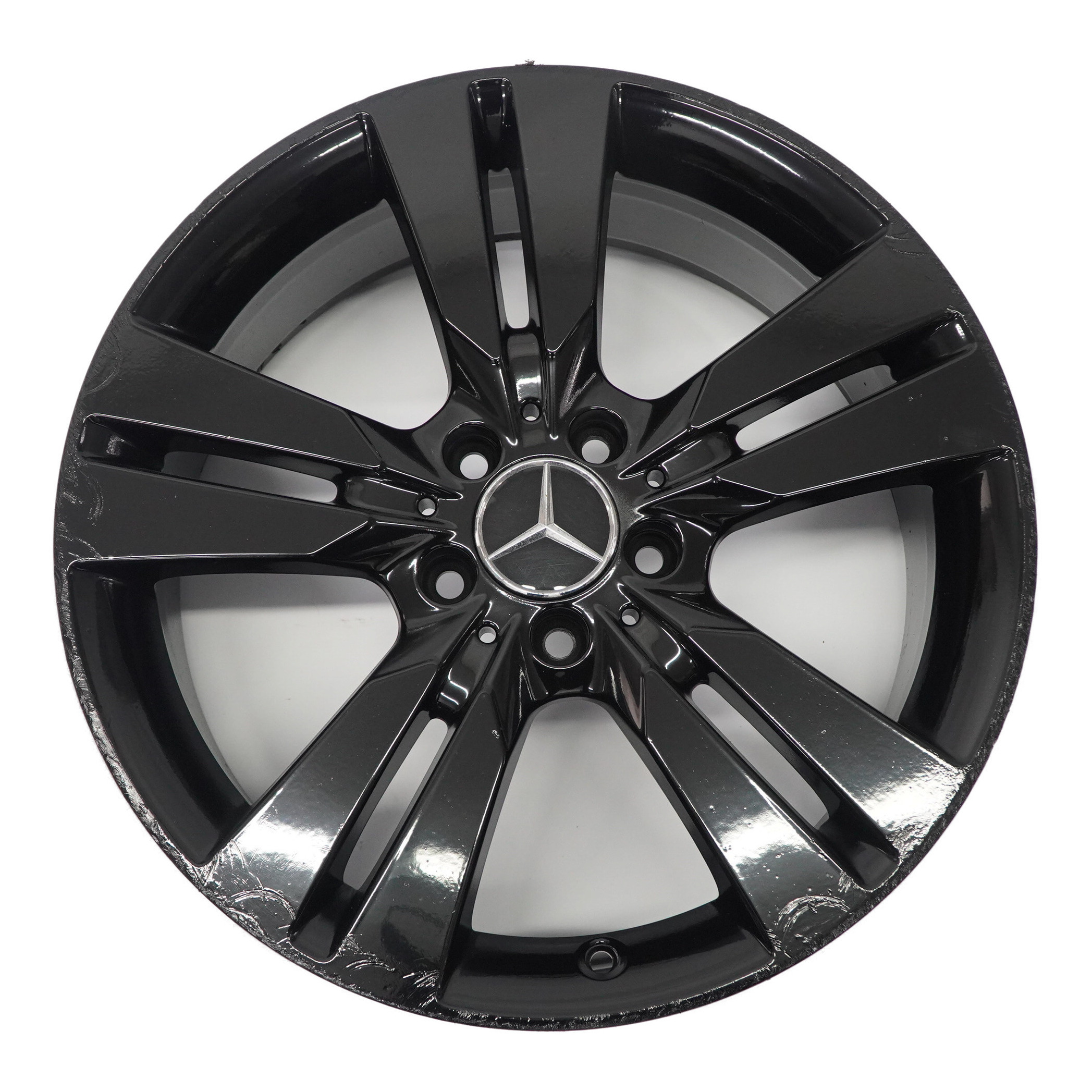 Mercedes W176 Black Alloy Wheel Rim 18" ET:52 7,5J 5 Double Spoke A2464010402