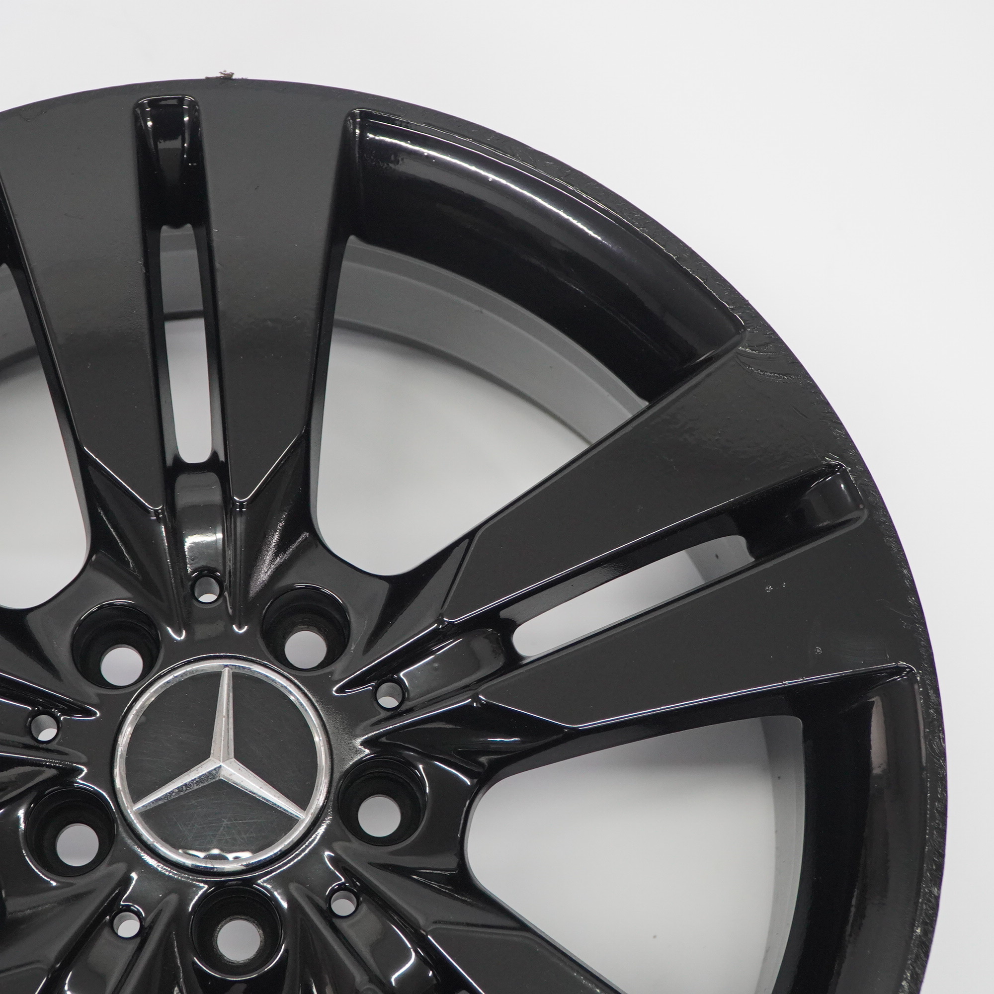 Mercedes W176 Black Alloy Wheel Rim 18" ET:52 7,5J 5 Double Spoke A2464010402