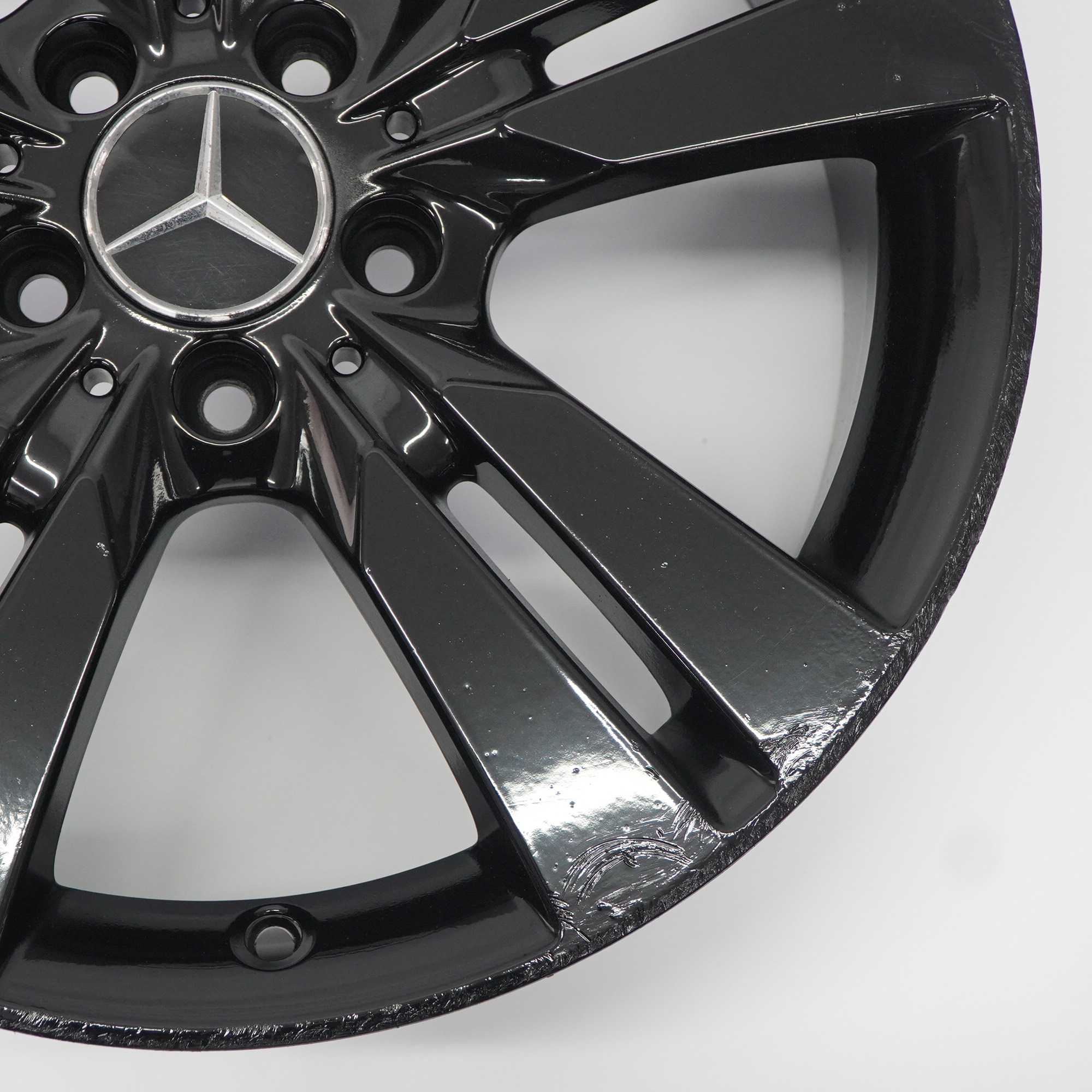 Mercedes W176 Black Alloy Wheel Rim 18" ET:52 7,5J 5 Double Spoke A2464010402