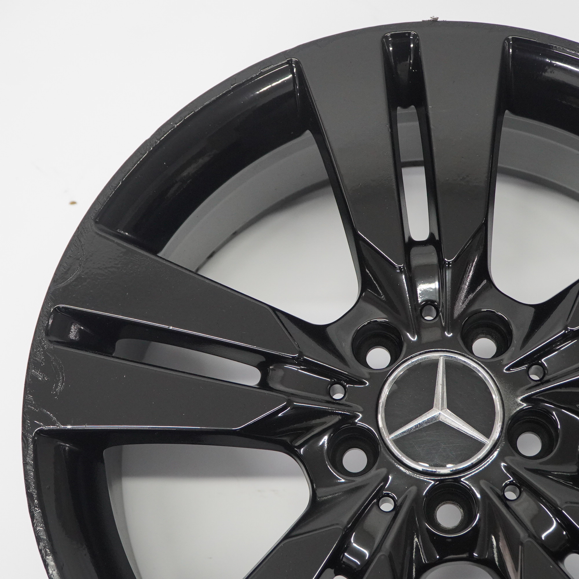 Mercedes W176 Black Alloy Wheel Rim 18" ET:52 7,5J 5 Double Spoke A2464010402