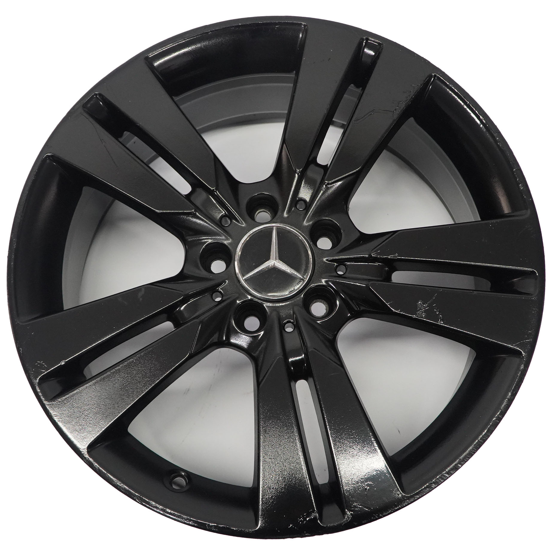 Mercedes W176 Black Alloy Wheel Rim 18" ET:52 7,5J 5 Double Spoke A2464010402