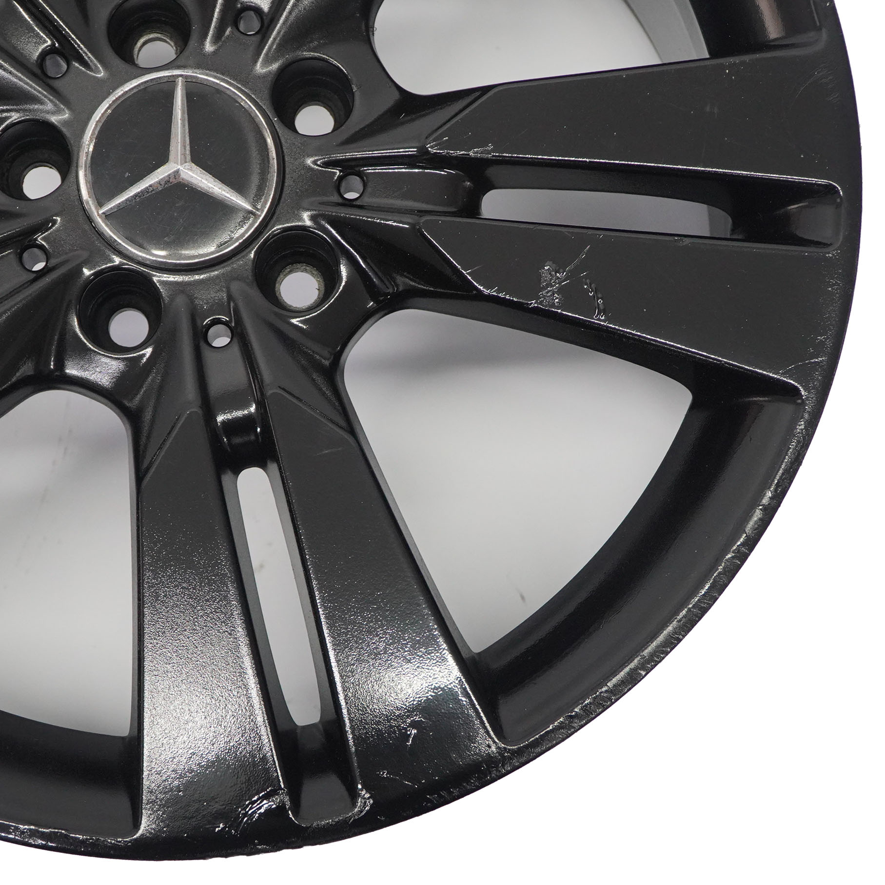 Mercedes W176 Black Alloy Wheel Rim 18" ET:52 7,5J 5 Double Spoke A2464010402